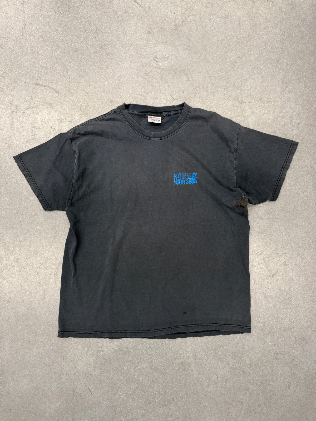 2003 BLACK FLAG ROLLINS TOUR "MANIC ON A MISSION" TEE (HANES TAG)