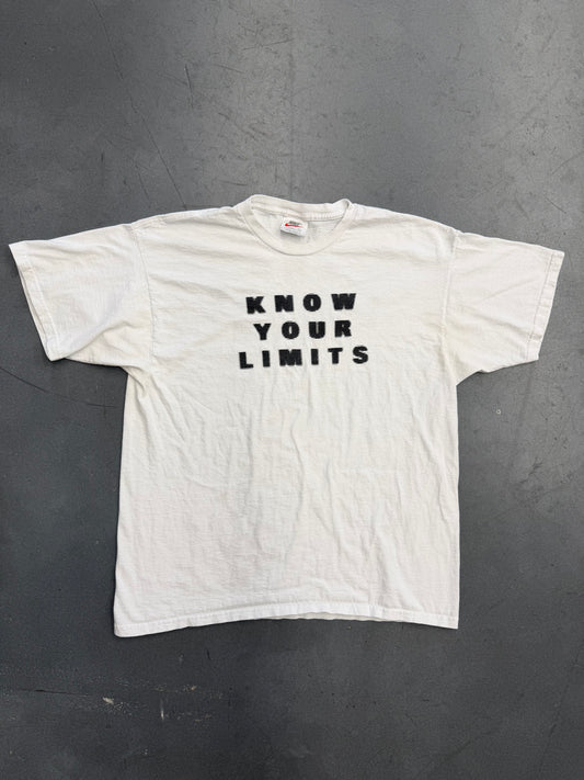 90S NIKE KNOW YOUR LIMITS TEE (WHITE/RED TAG)