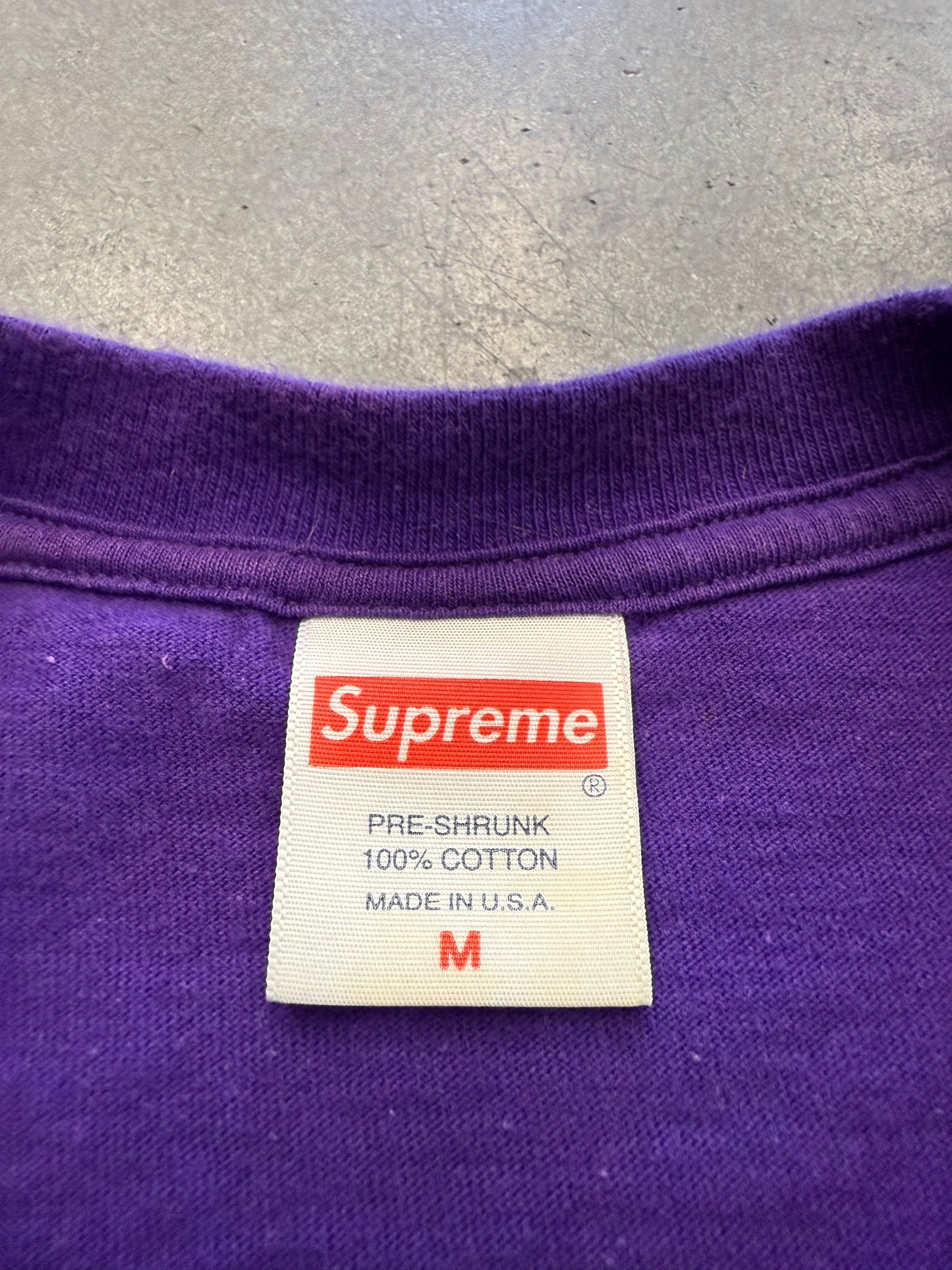 FW20 SUPREME CROSS BOX LOGO TEE PURPLE