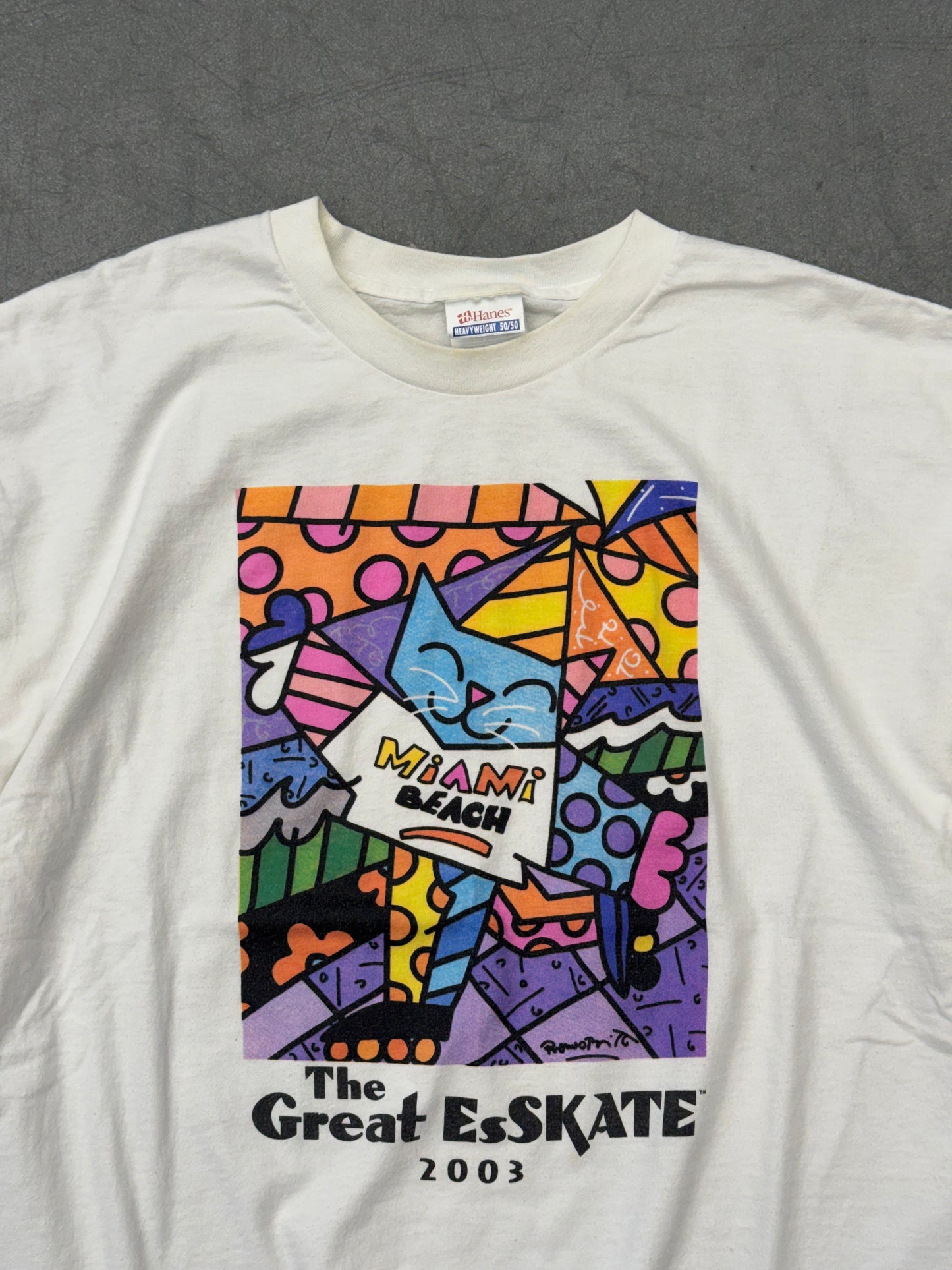 2003 MIAMI BEACH THE GREAT ESSKATE BRITTO TEE (HANES HEAVYWEIGHT TAG)