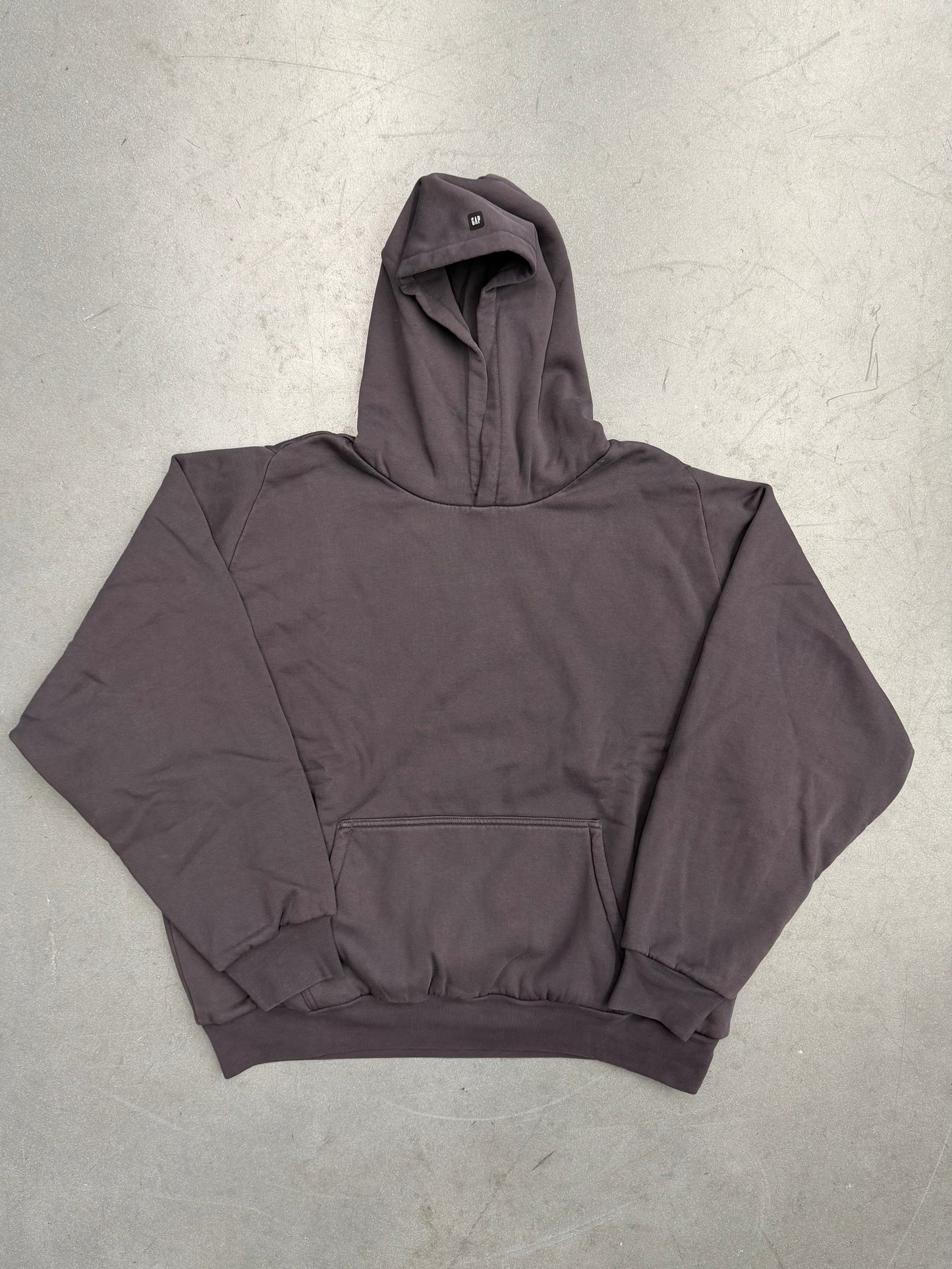 SS22 YEEZY GAP LOGO SHRUNKEN HOODIE - BLACK (2XL) (NEW)