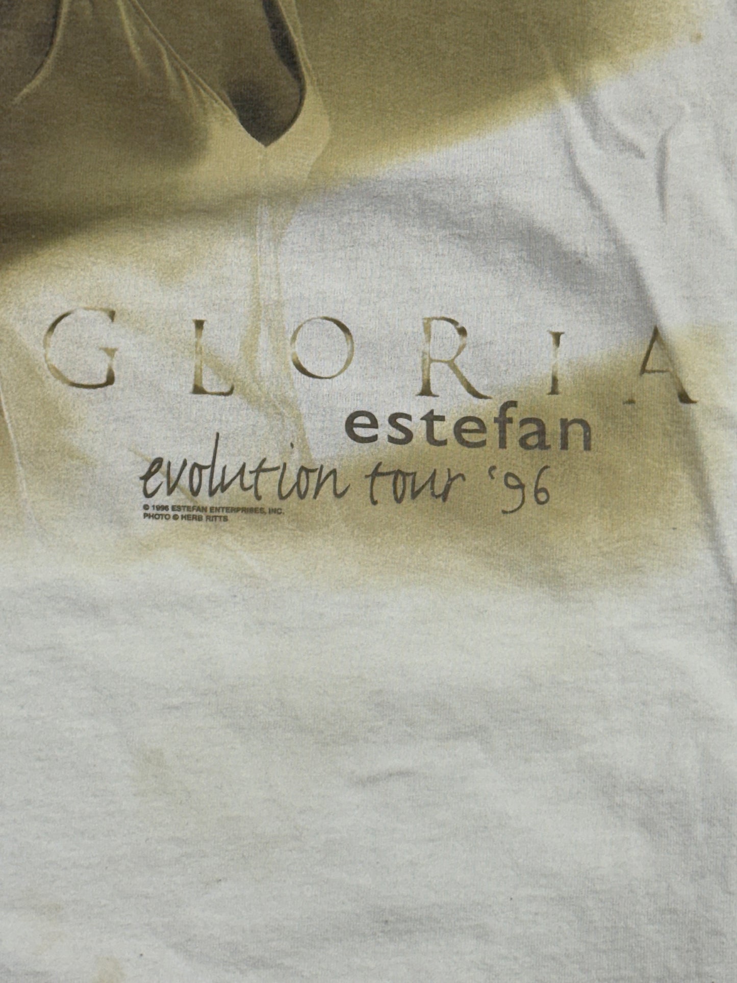 1996 GLORIA ESTEFAN "EVOLUTION TOUR '96" TEE (ALL SPORT TAG)