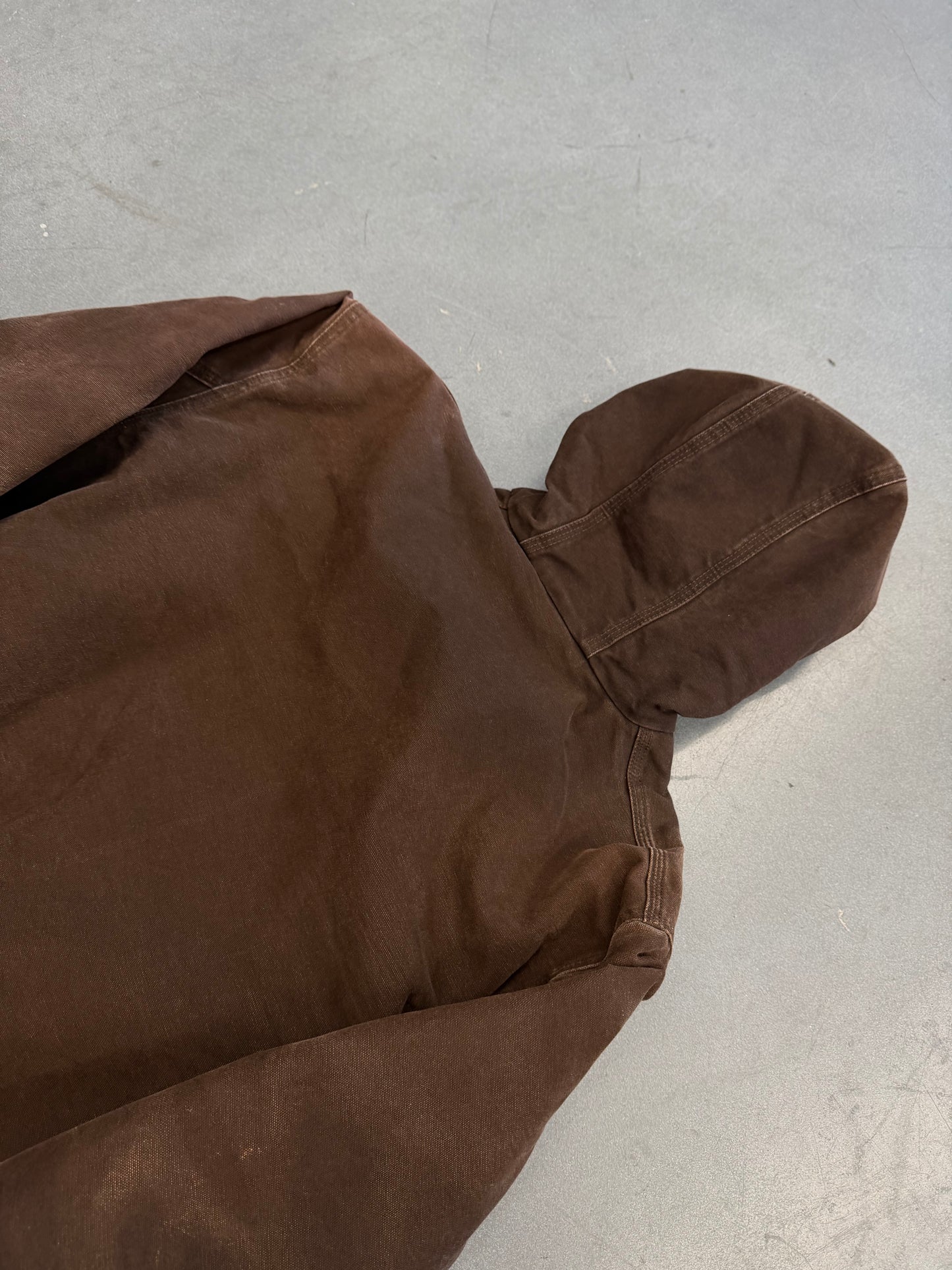 2000'S CARHARTT INSULATED CANVAS HOODIE - BROWN (J130DKB L)