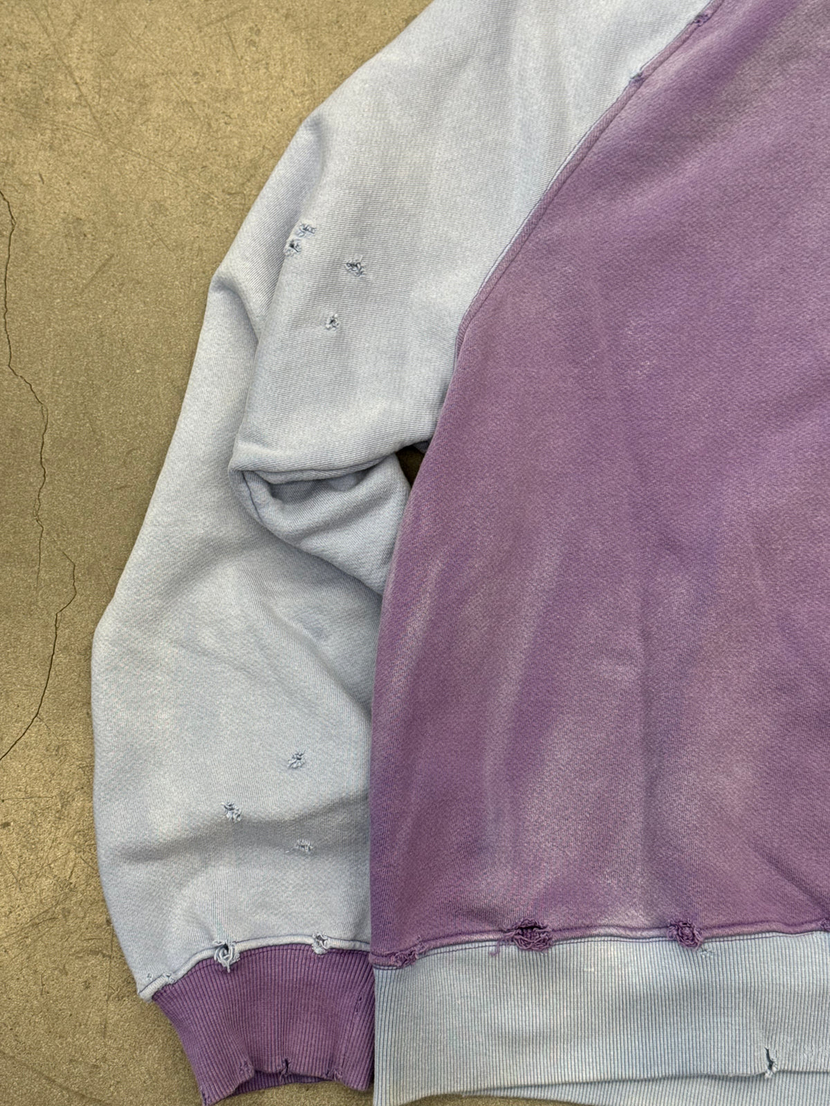 ALCHEMIST CORSICAN BLUE & PURPLE WASHED AFTER HOOD SWEATSHIRT