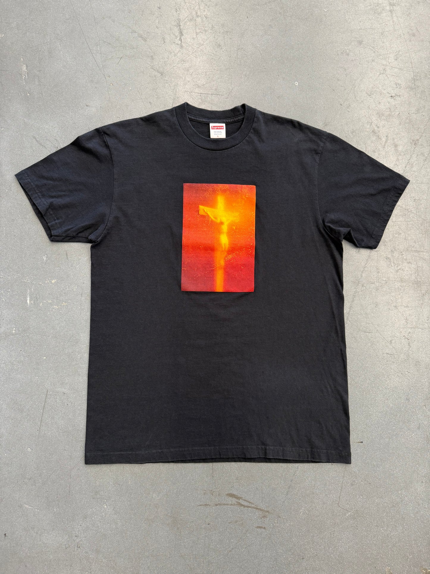 FW17 SUPREME PISS CHRIST TEE BLACK