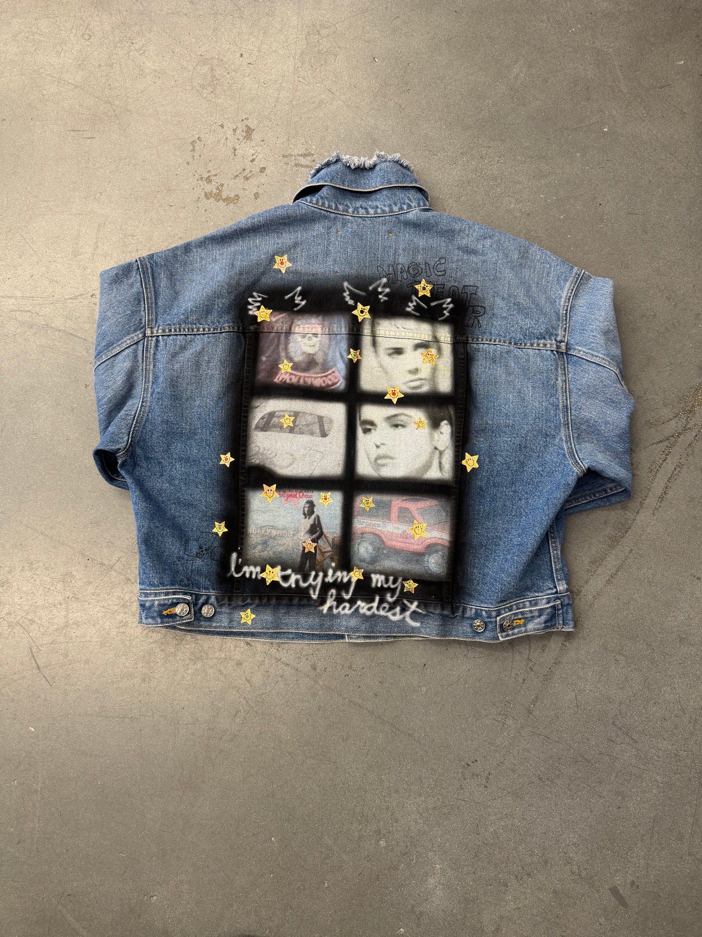 PALY HOLLYWOOD TRY-HARD DENIM TRUCKER JACKET