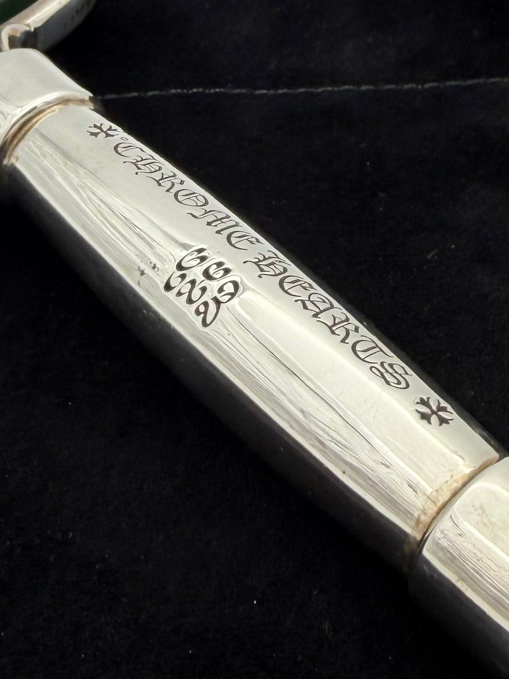CHROME HEARTS SILVER CLB JADE FACIAL ROLLER CERTIFIED LOVER BOY