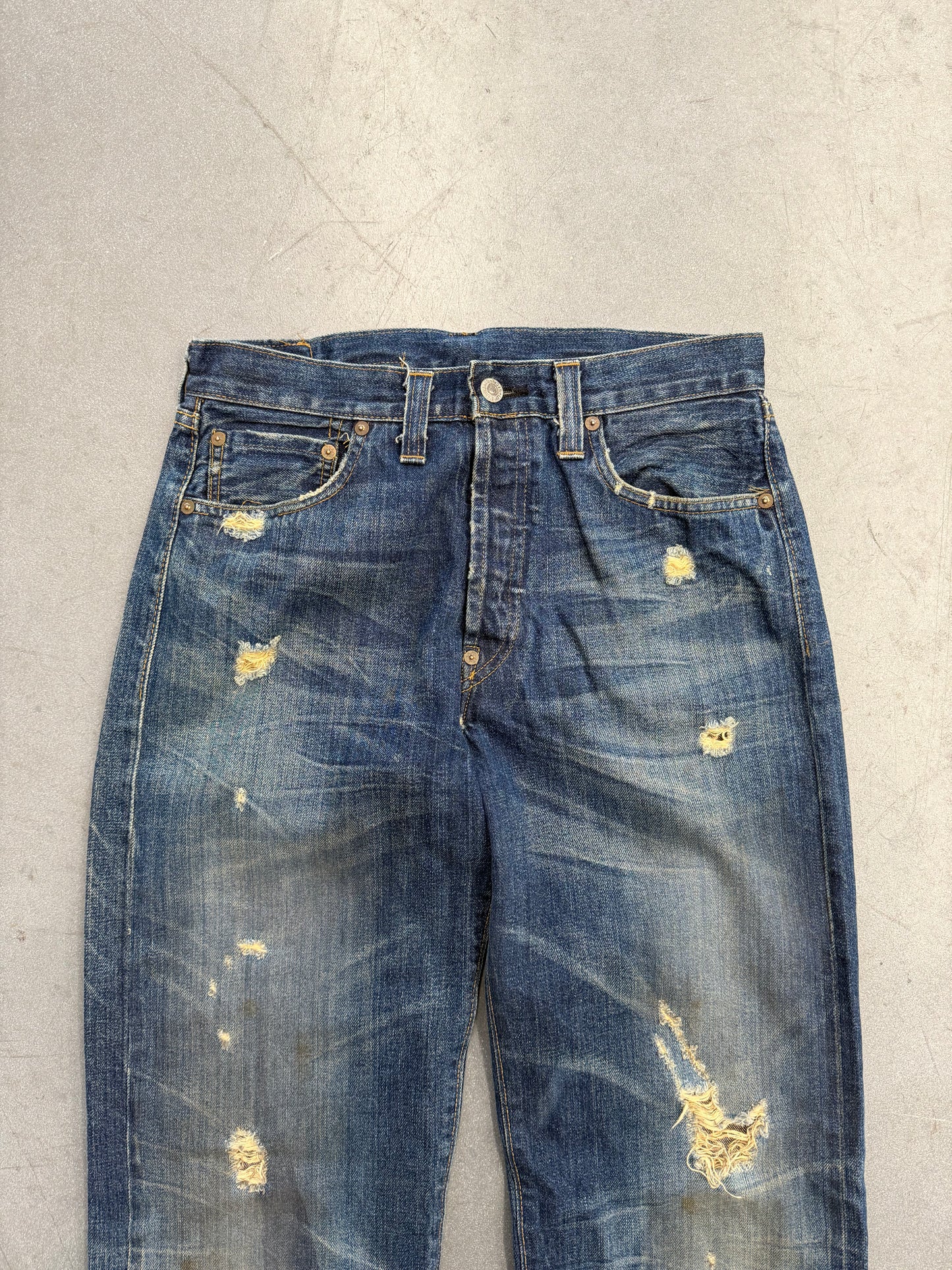VINTAGE LEVI'S 1937 501 JEAN MADE IN U.S.A. SELVEDGE DENIM (W30 X L34)