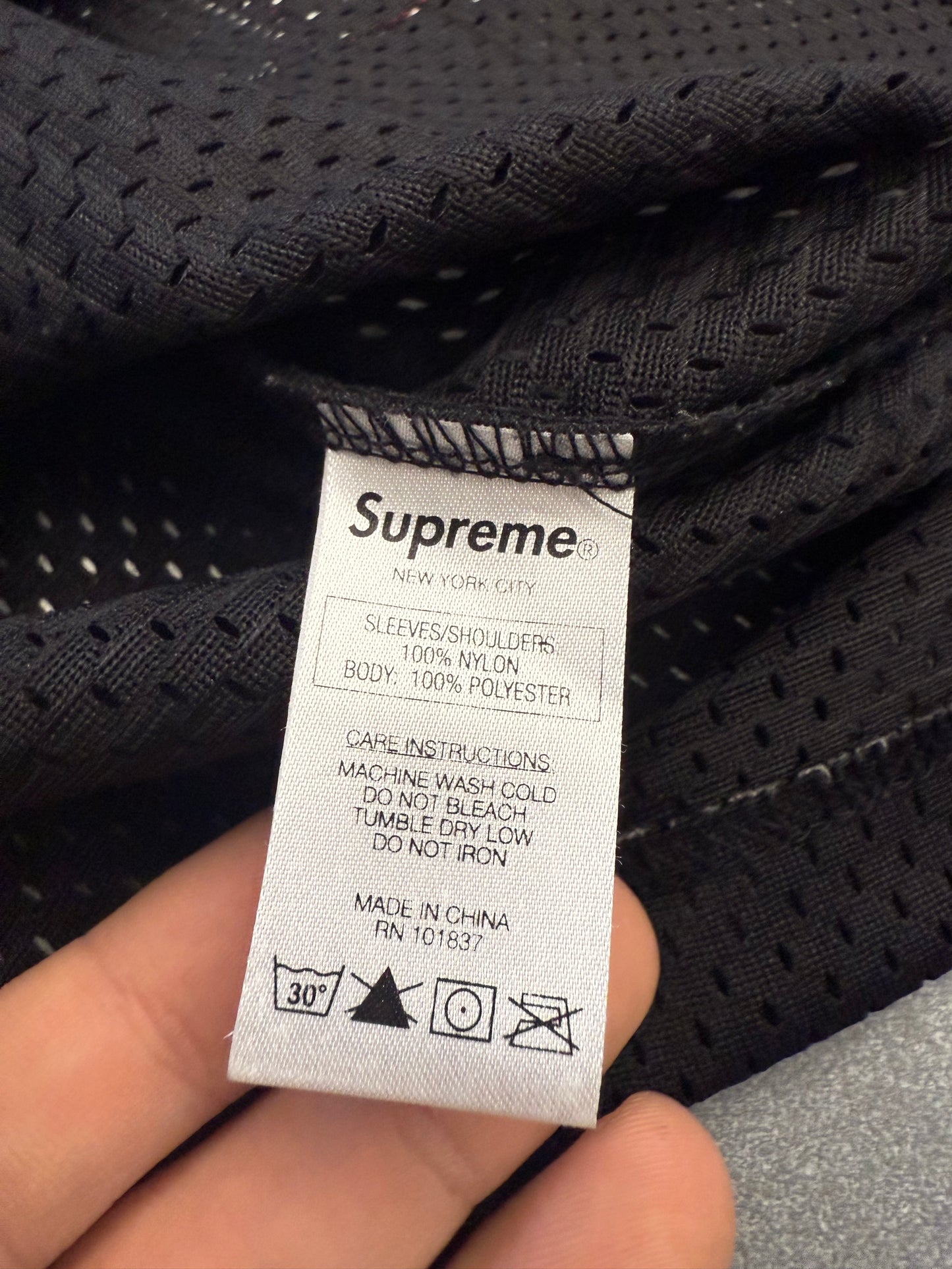 FW13 SUPREME DIAMOND RIB FRIEND OR FOE FOOTBALL JERSEY BLACK