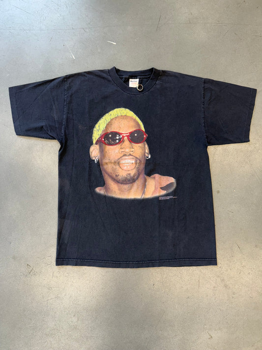 1996 DENNIS RODMAN YELLOW HAIR RED OAKLEYS TEE (MURINA TAG)
