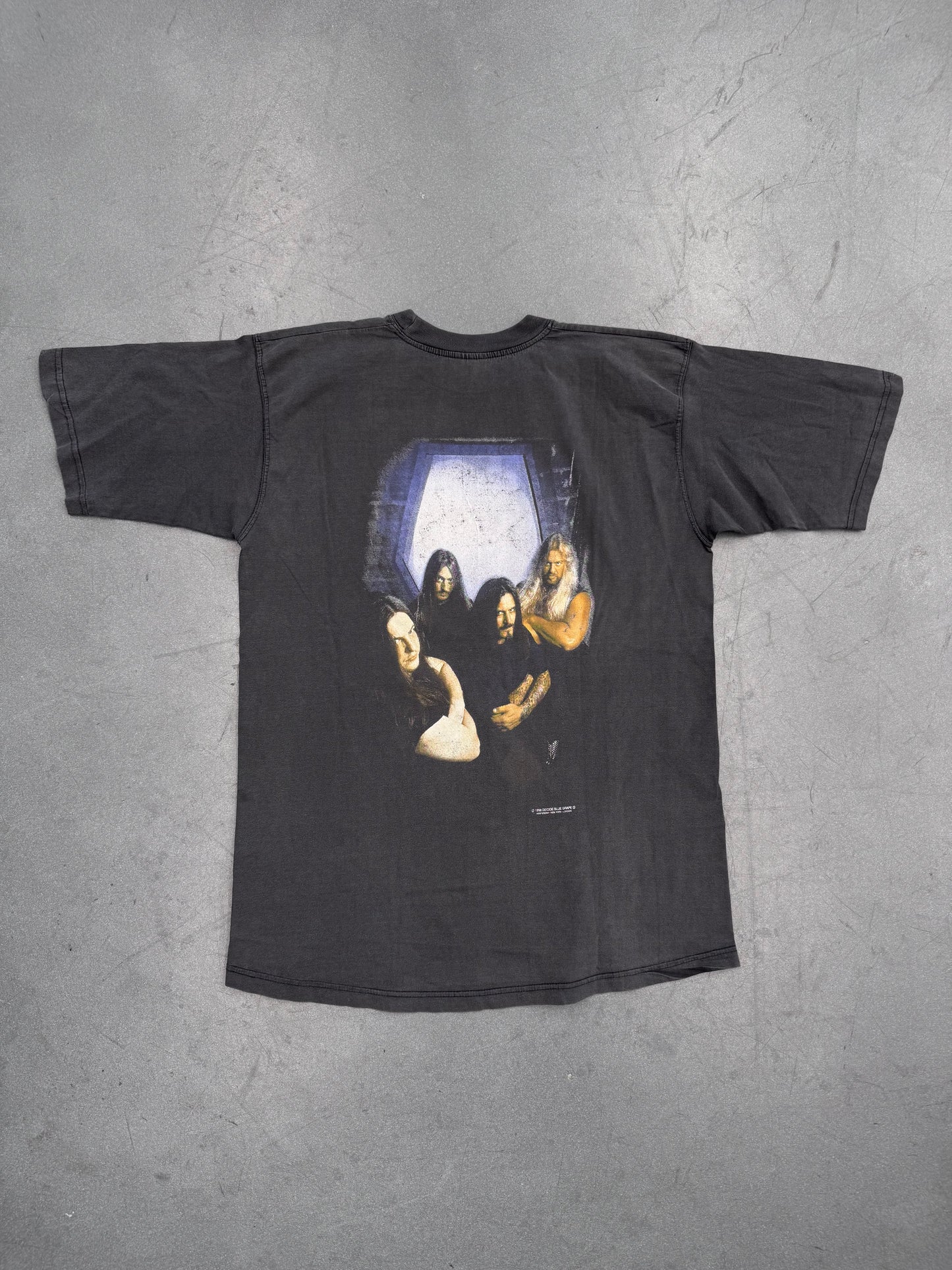 1998 DEICIDE CRUCIFIED SKELETON BAND TEE (PULLED TAG)