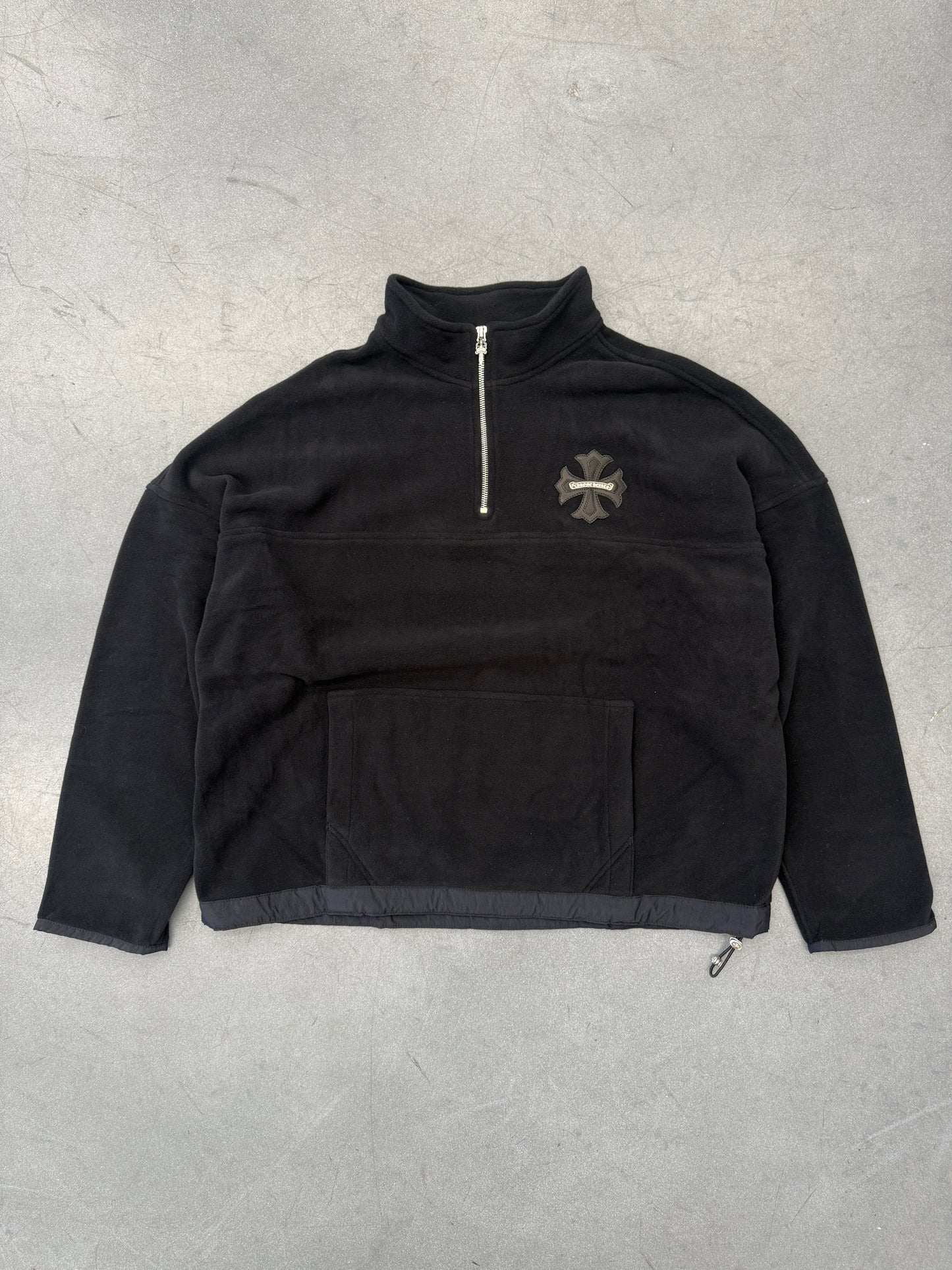 CHROME HEARTS 'TARDY SWEEP' Y NOT POLAR FLEECE QUARTER ZIP SWEATER