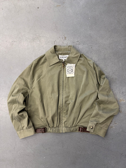 LOEWE BELTED JACKET - KHAKI GREEN