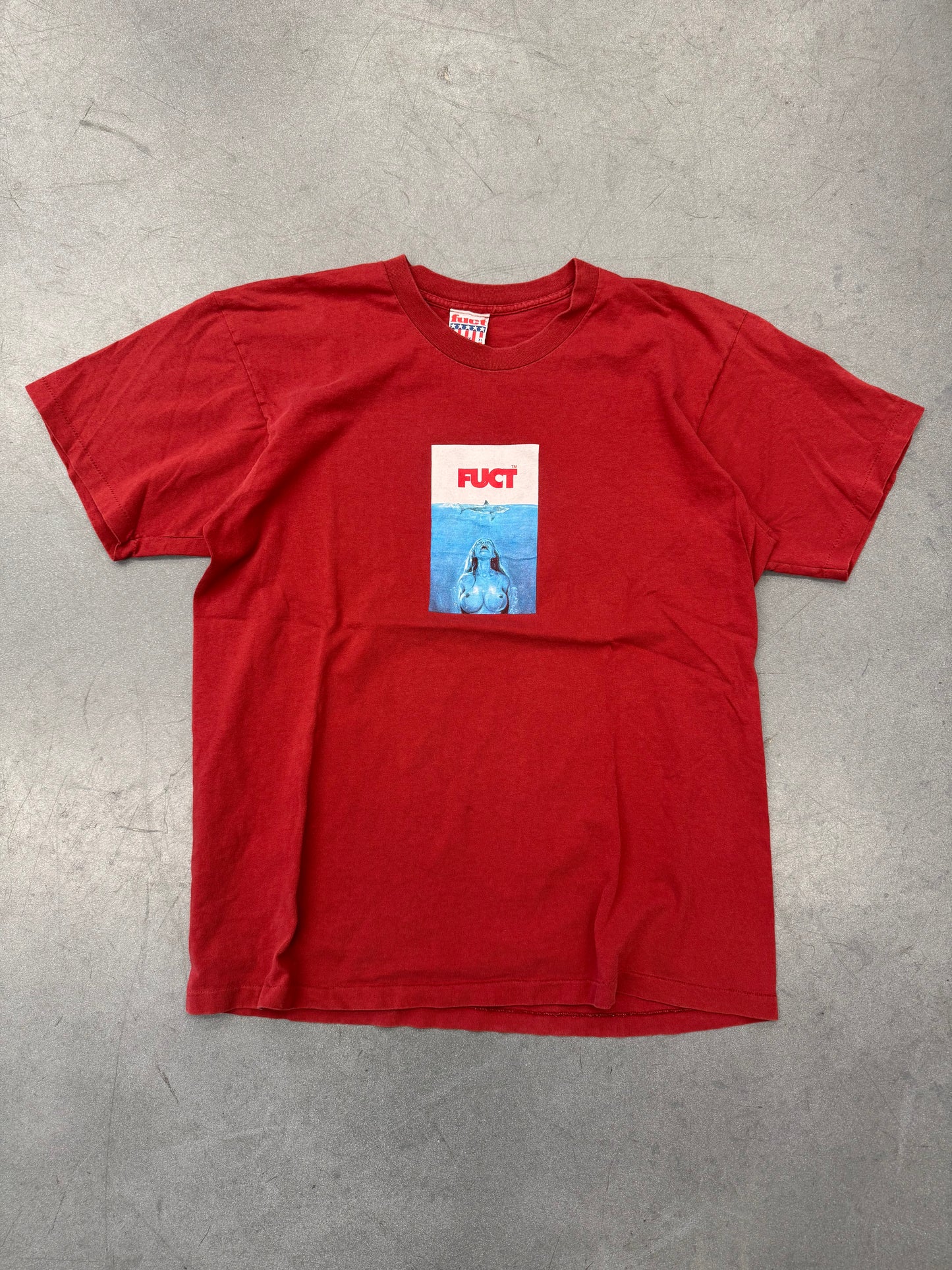 90S FUCT JAWS TEE (AMERICAN FLAG TAG)