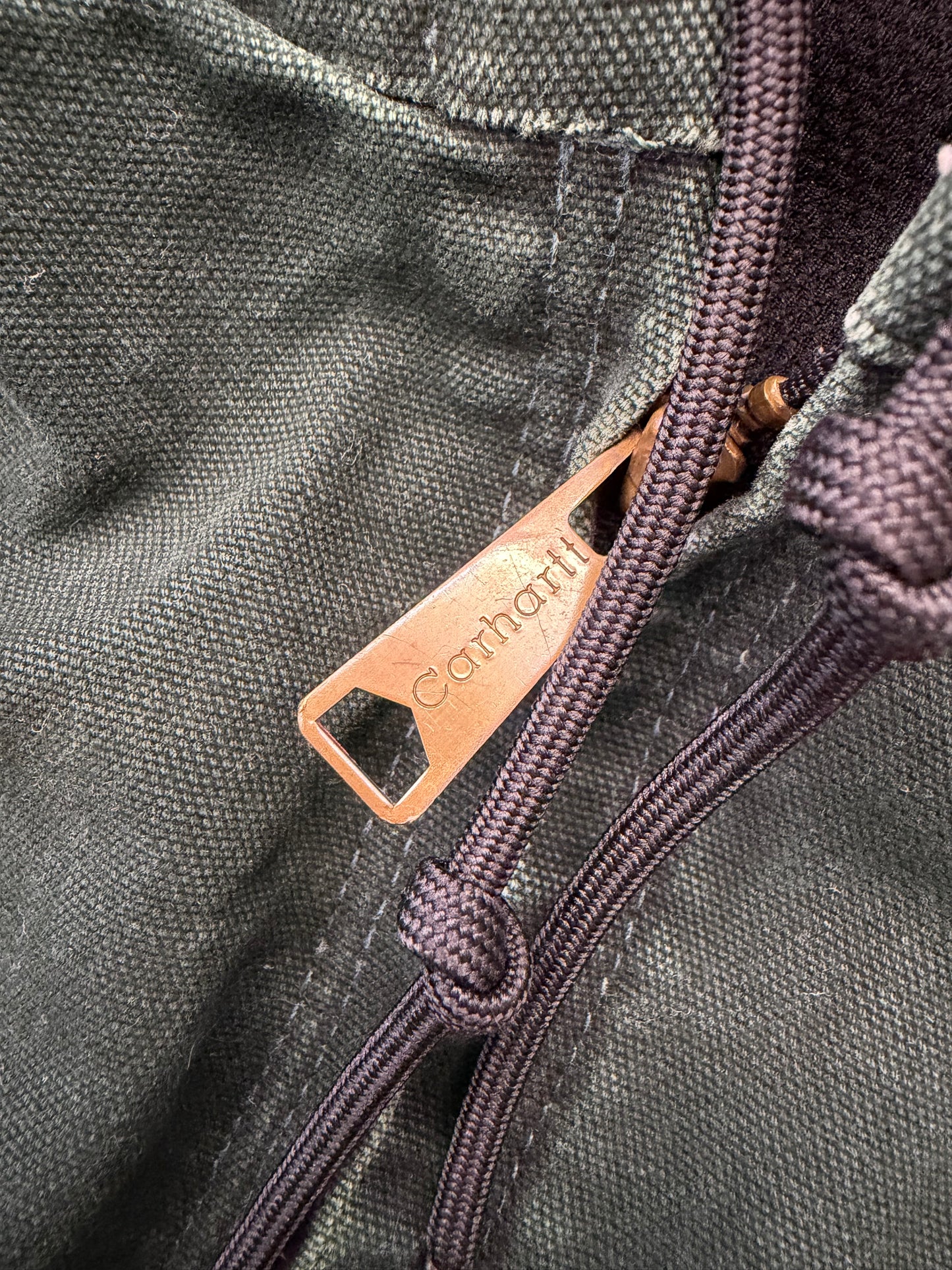 2000'S CARHARTT INSULATED CANVAS HOODIE - DARK GREEN (J160SPC L)