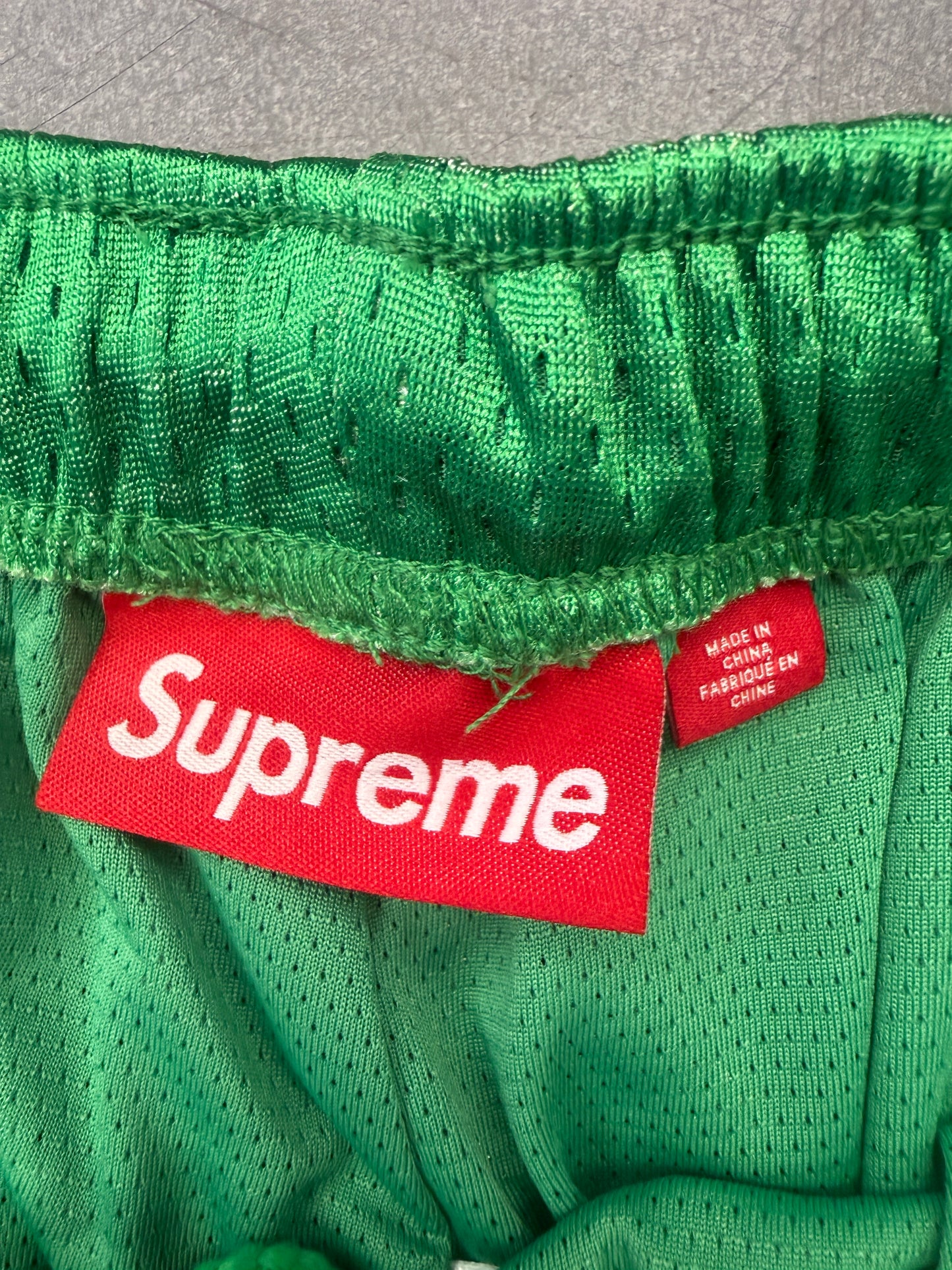SS24 SUPREME BIG SCRIPT MESH SHORTS