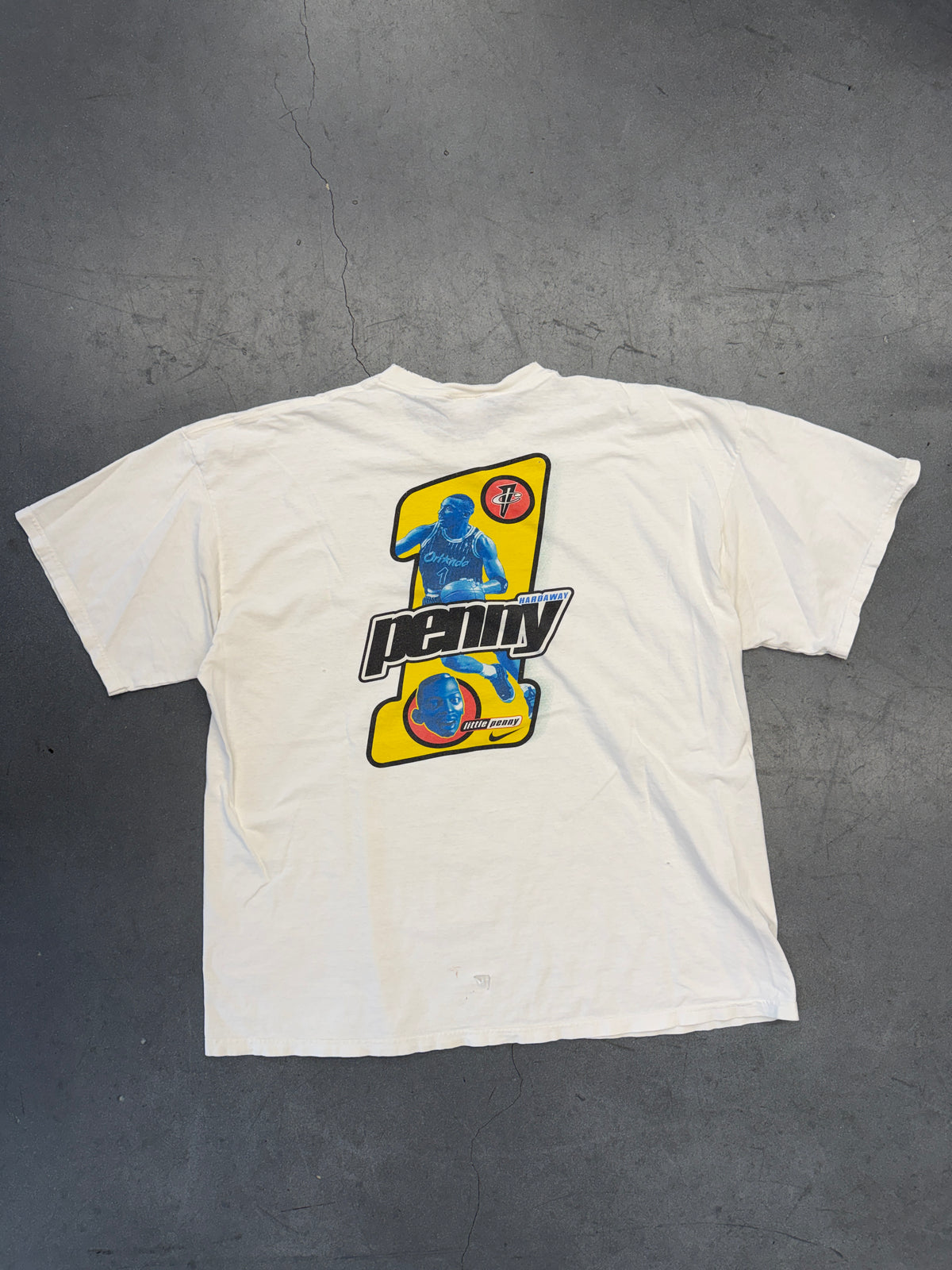90S NIKE PENNY HARDAWAY "LIL' PENNY" TEE (WHITE/RED TAG)