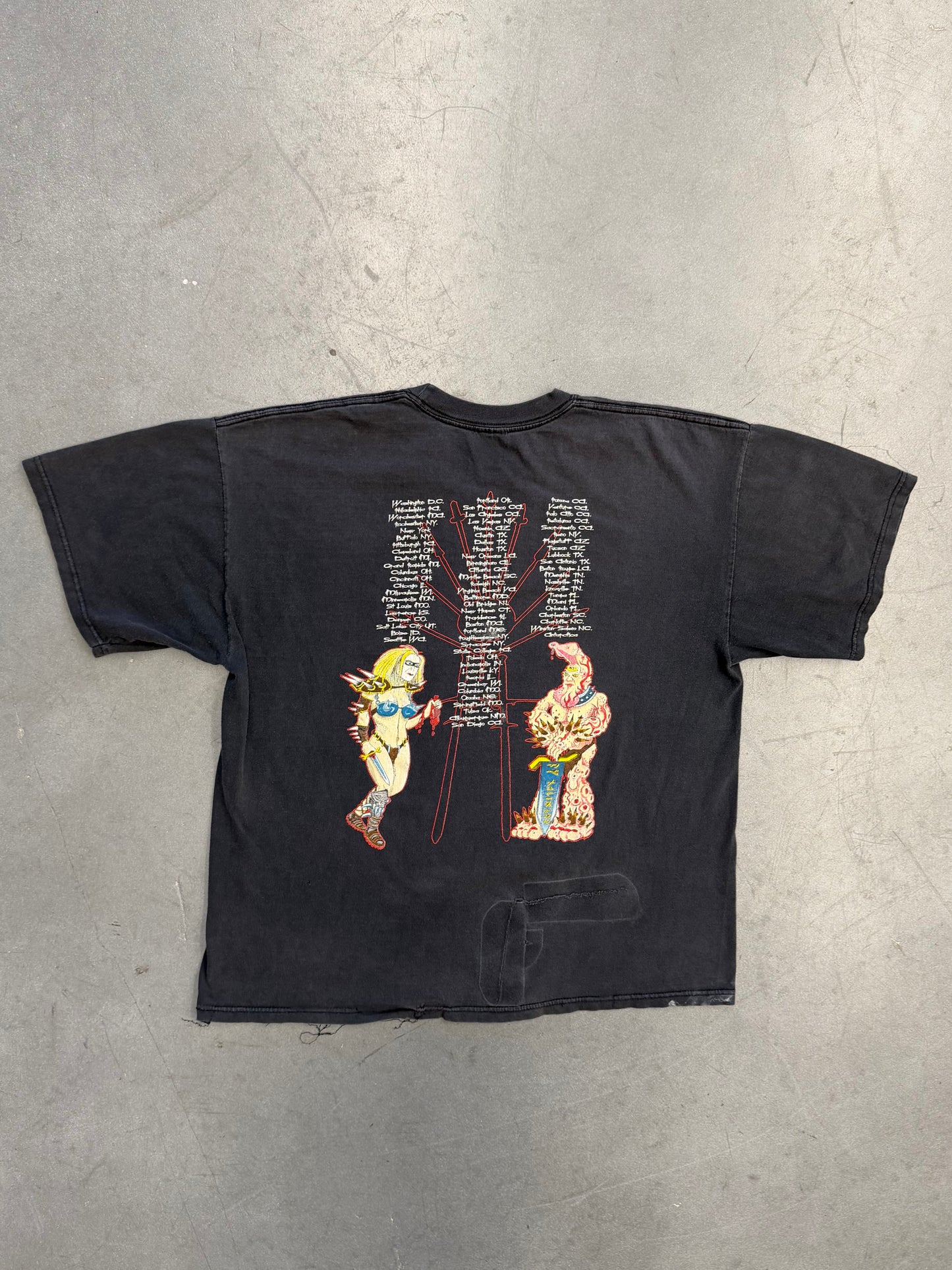 90S GWAR U.S. TOUR REPAIRED TEE (PULLED TAG)