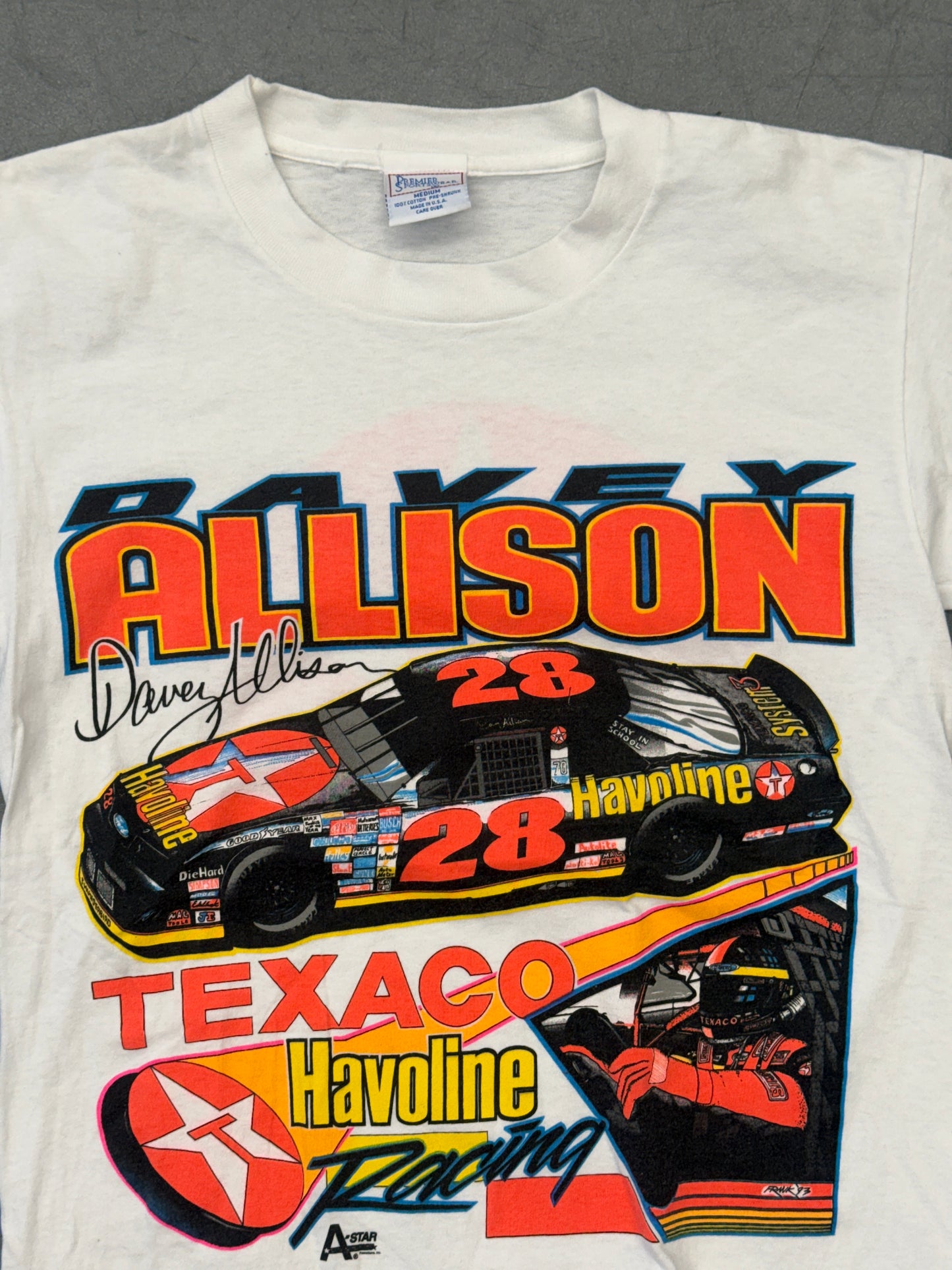 90S DAVEY ALLISON HAVOLINE TEXACO TEE (PREMIER SPORTWEAR TAG)