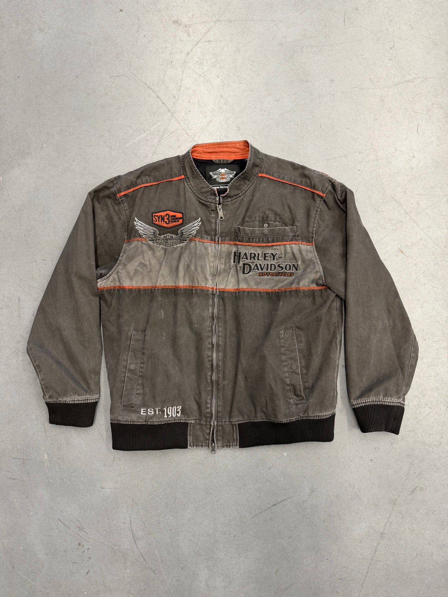 VINTAGE HARLEY-DAVIDSON MOTORCYCLES SYN3 ZIP-UP JACKET