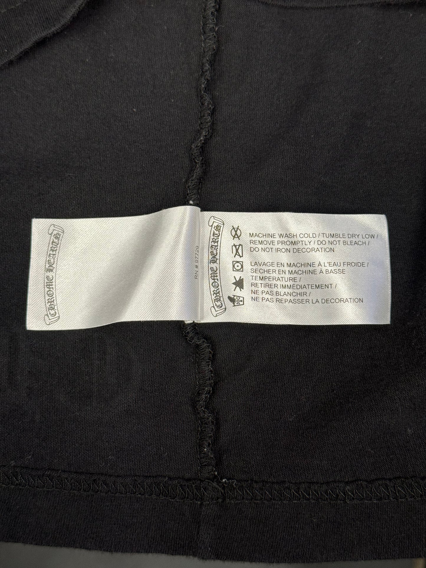 CHROME HEARTS SCRIPT COLLAR TEE - BLACK
