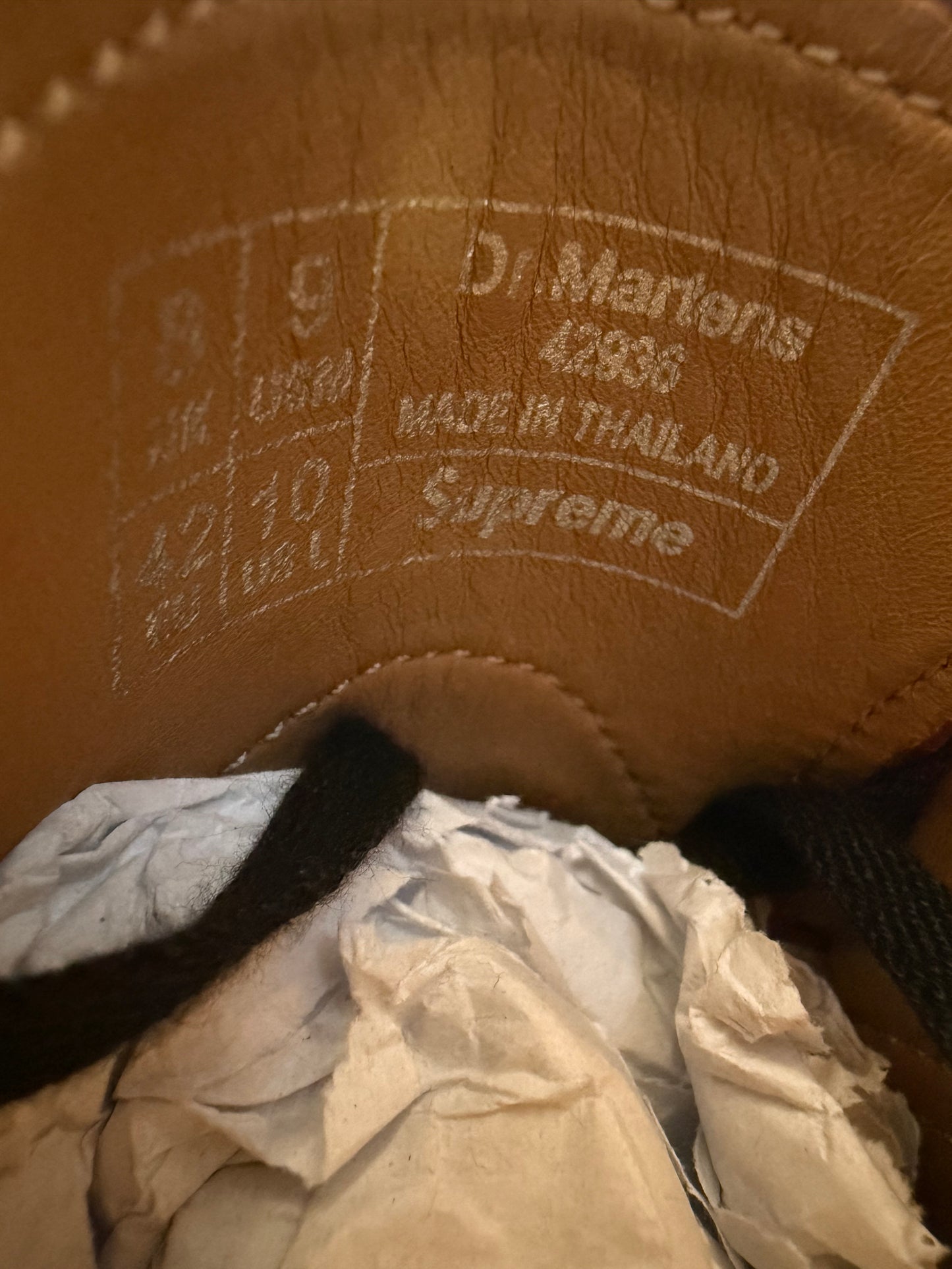 FW25 SUPREME DR. MARTENS 1461 3-EYE SHOE - RED