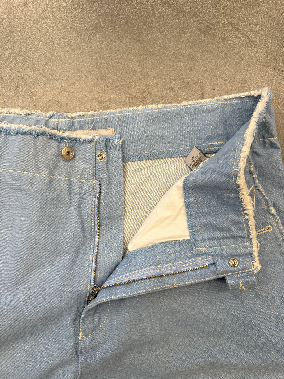 Y2K MARITHE FRANCOIS GIRBAUD DENIM SHUTTLE PANTS - LIGHT BLUE
