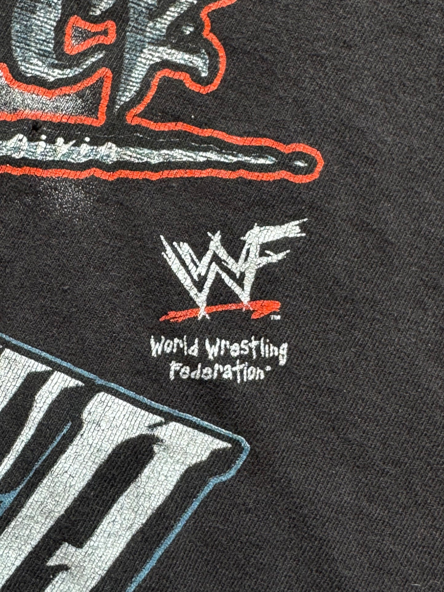 1999 THE ROCK "KNOW YOUR ROLE & SHUT YOUR MOUTH" WRAP AROUND TEE (DELTA TAG)
