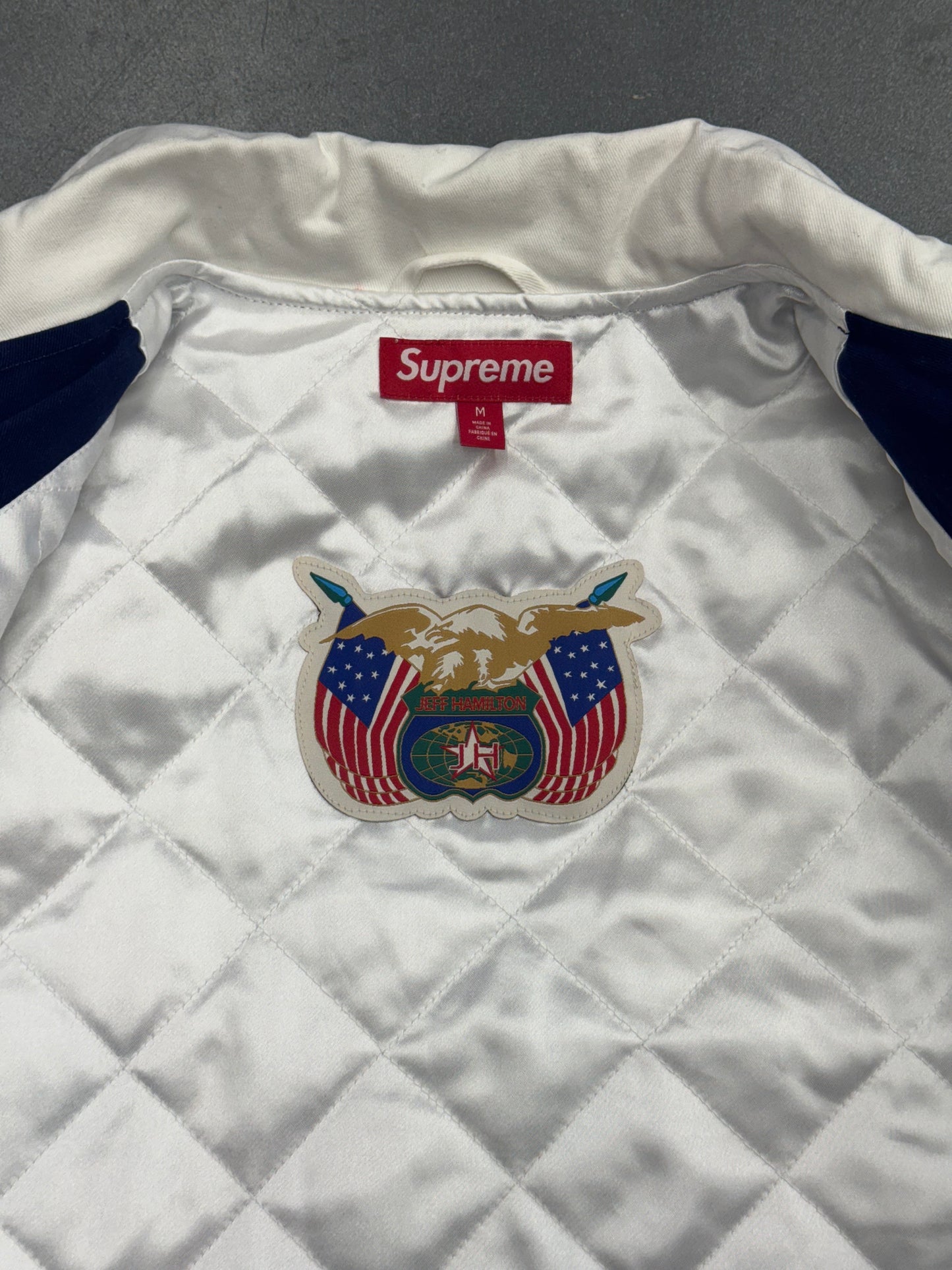 SS25 SUPREME SPONGEBOB SQUAREPANTS JEFF HAMILTON RACING JACKET