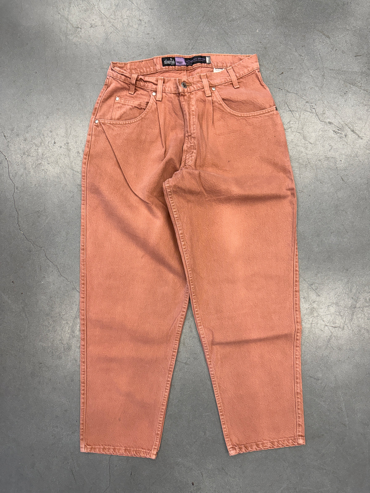 90S LEVI'S SILVERTAB BAGGY JEANS - ORANGE WASH (34X30)
