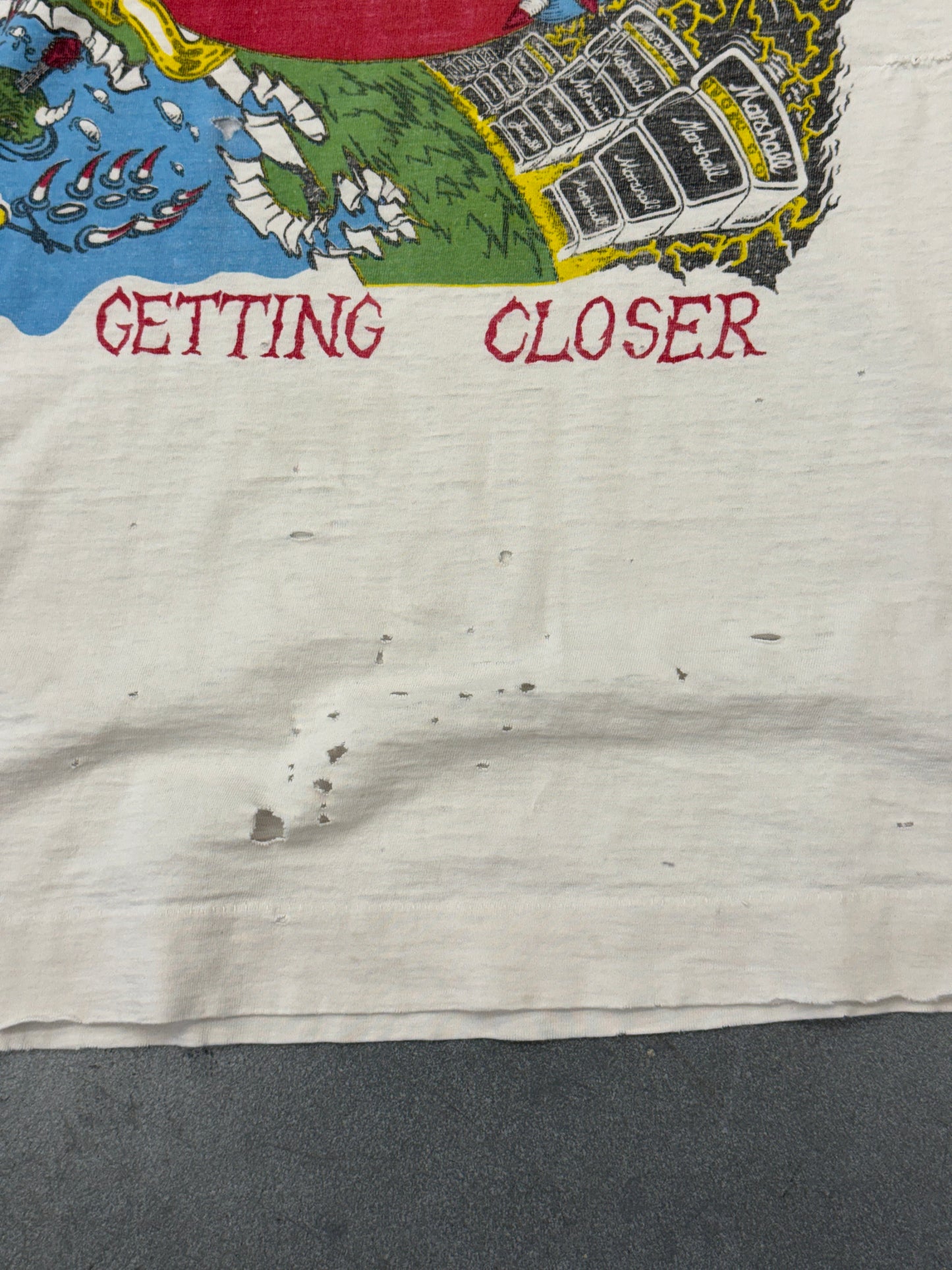 80S THRUST IS GETTING CLOSER DISTRESSED TEE (PULLED TAG)