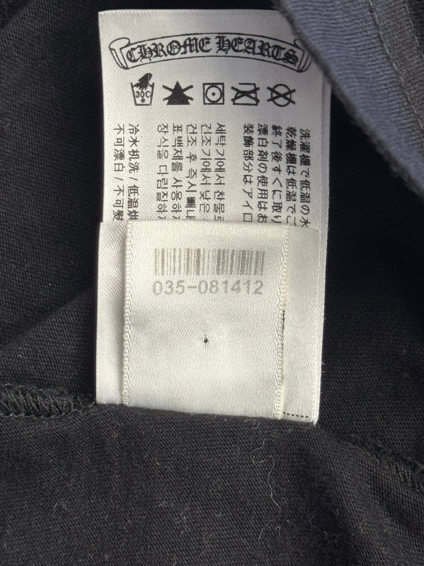CHROME HEARTS MIAMI FLORAL LS TEE - BLACK/WHITE