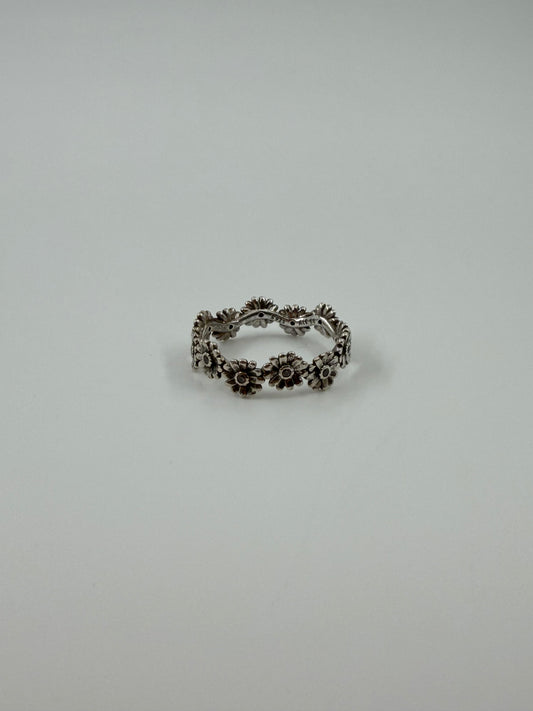 PANDORA SPARKLING DAISY FLOWER CROWN STERLING SILVER RING
