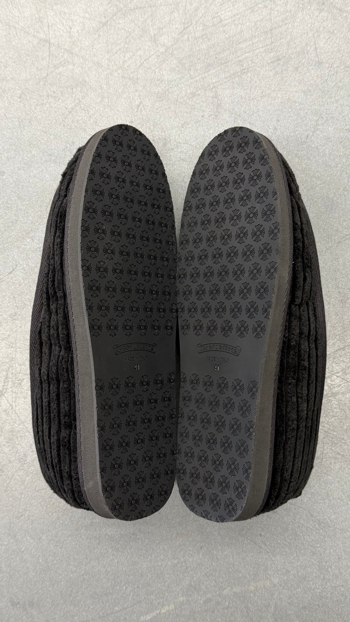 CHROME HEARTS CROSS PATCH SLIPPERS