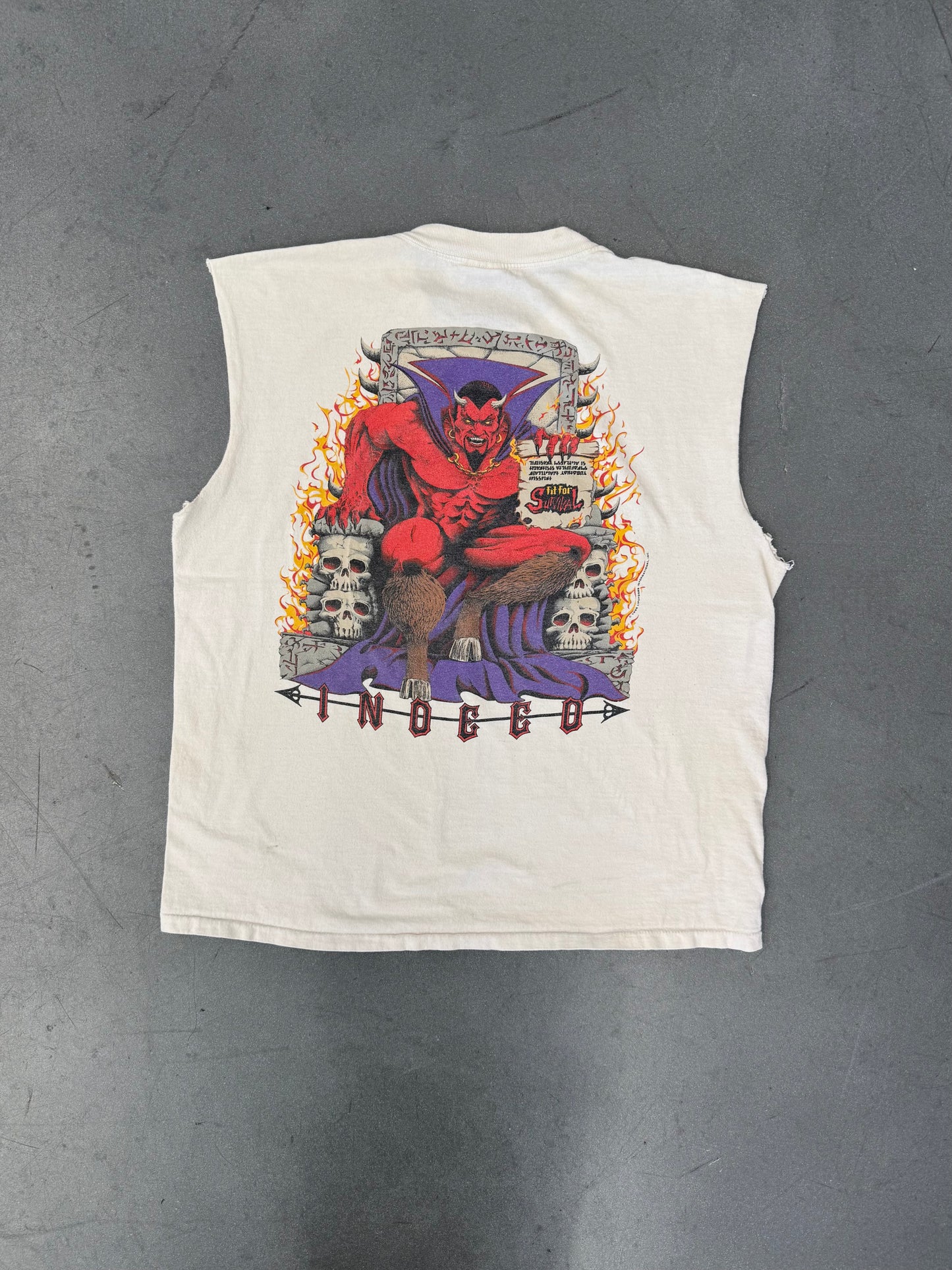 1995 INDEED DEVIL CUTOFF MULLET TEE (FIT FOR SURVIVAL TAG)