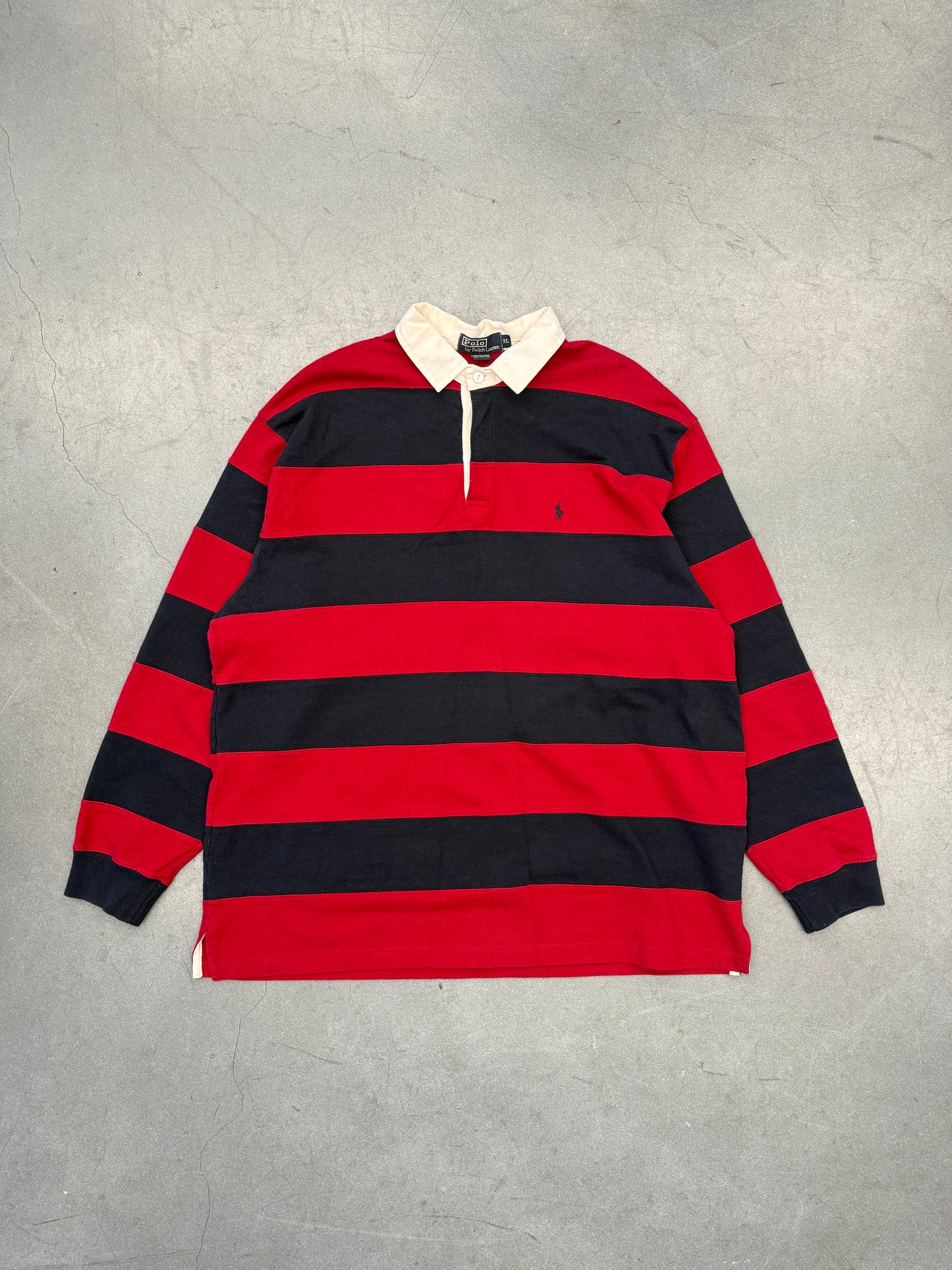 VINTAGE POLO RALPH LAUREN STRIPED RUGBY LONG SLEEVE