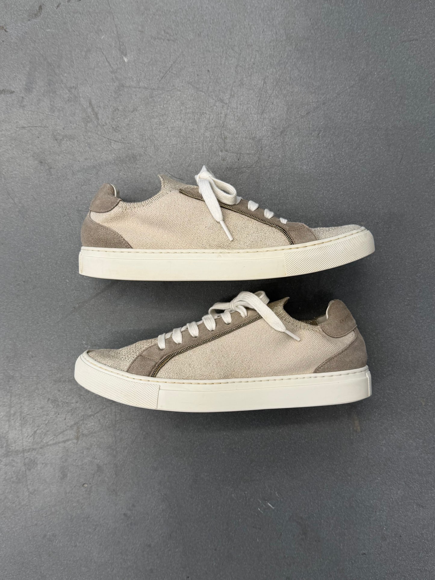 BRUNELLO CUCINELLI SIZE 40 COTTON KNIT SNEAKERS (W/O BOX)