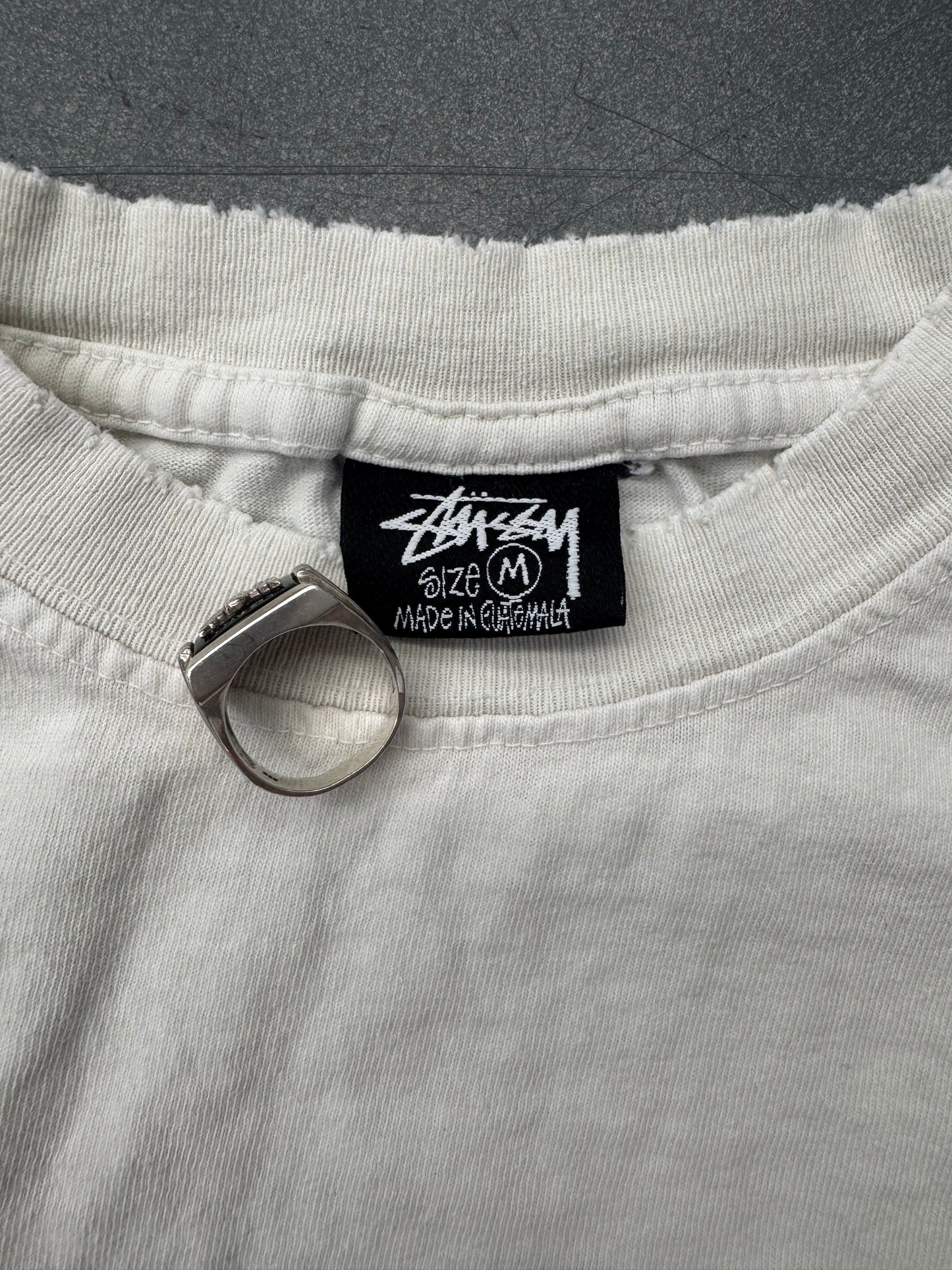 Y2K STUSSY CROWN MULLET TEE  (GUATEMALA STUSSY TAG)