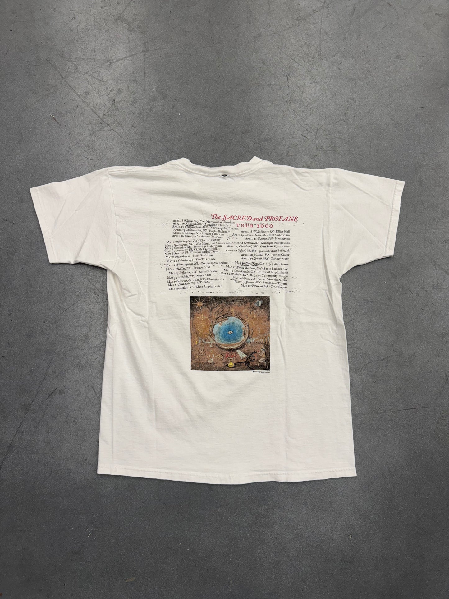 2000 THE SMASHING PUMPKINS MACHINA THE SACRED AND PROFANE TOUR TEE (PULLED TAG)