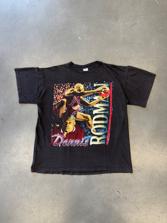 90'S DENNIS RODMAN JEAN CLAUDE VAN DAMME DOUBLE TEAM RAP STYLE TEE (SHORT HILLS TAG)