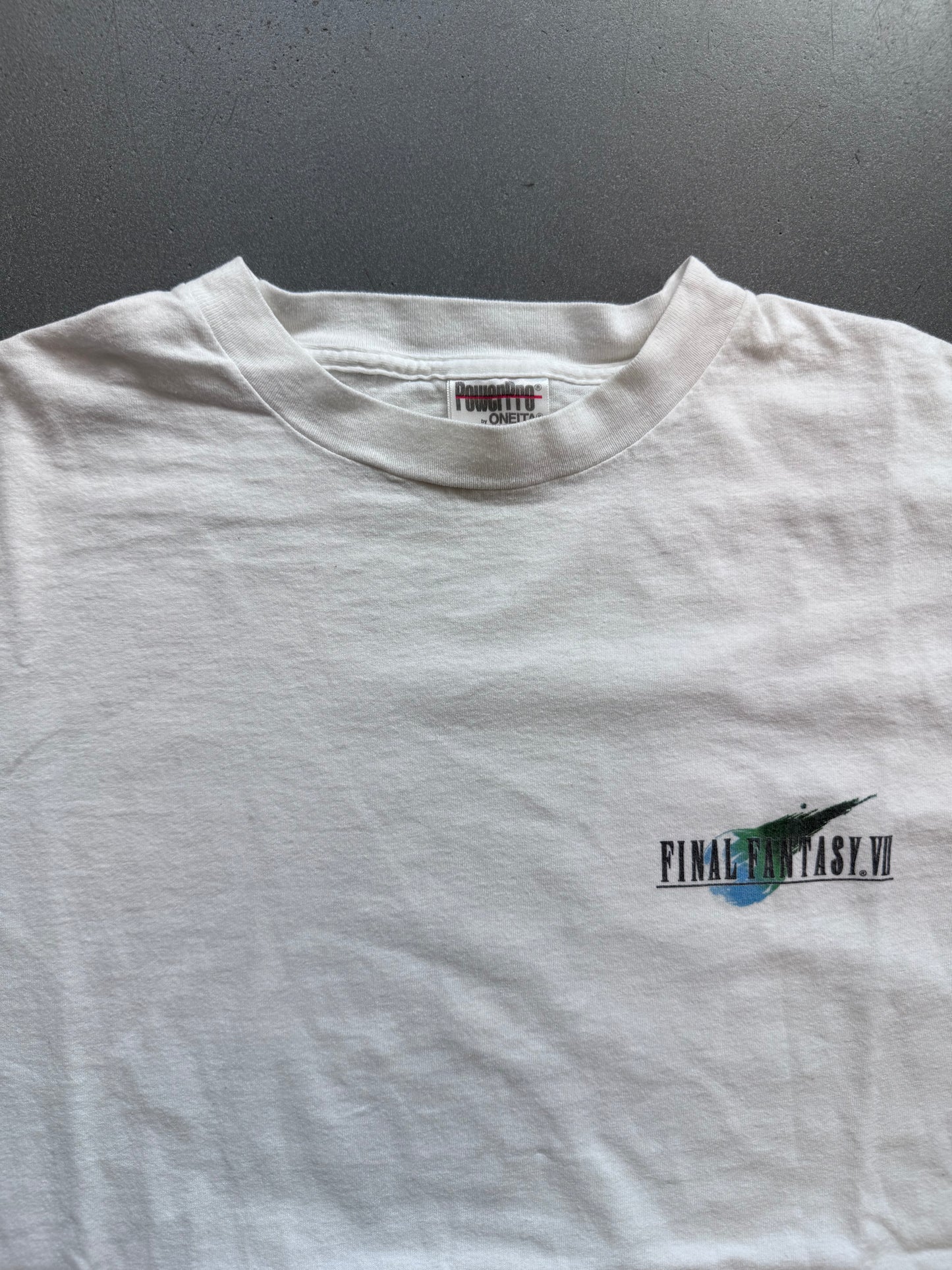 1997 FINAL FANTISY VII PS1 CLOUD TEE (POWER PRO TAG)