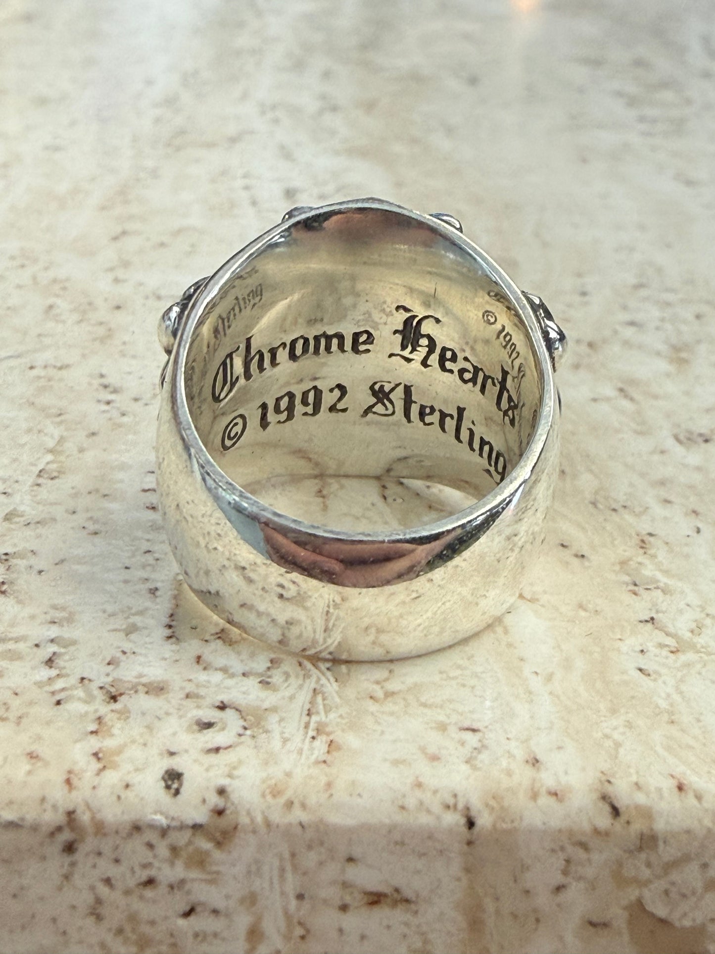 CHROME HEARTS KEEPER SILVER RING