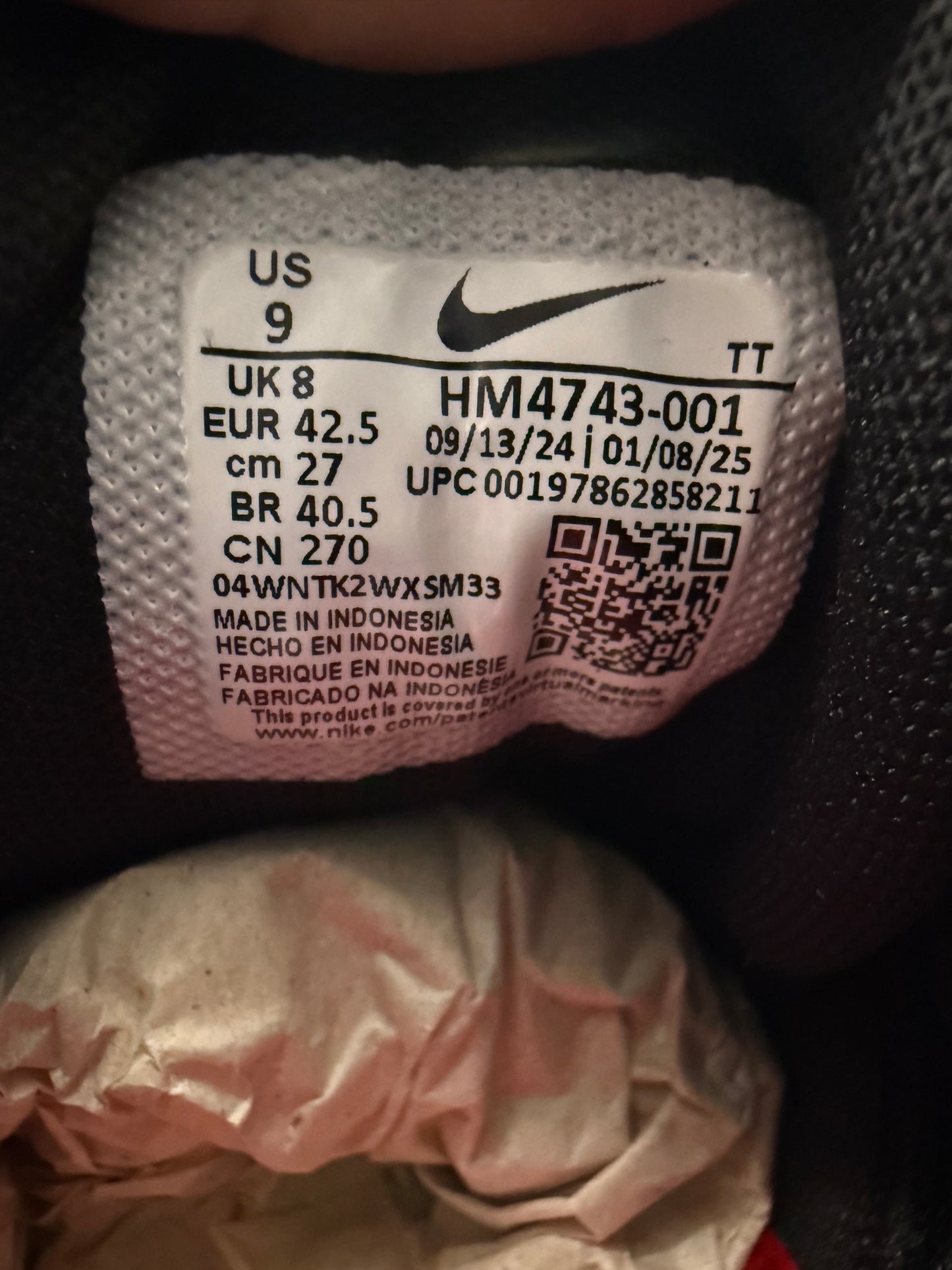 2025 SIZE 9 NIKE AIR MAX 95 OG LEVI'S - BLACK