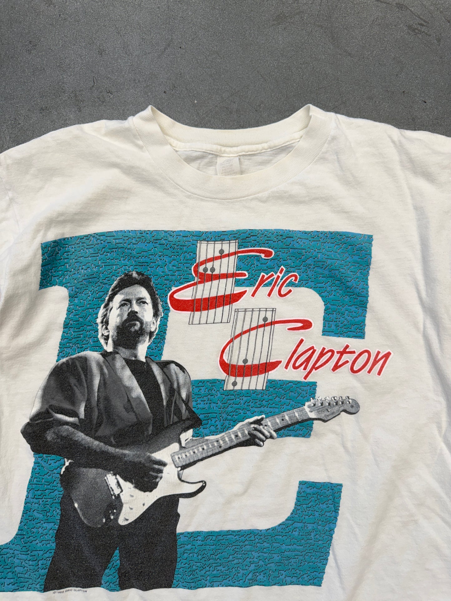 1988 ERIC CLAPTON BIG E TEE (MADE IN USA TAG)