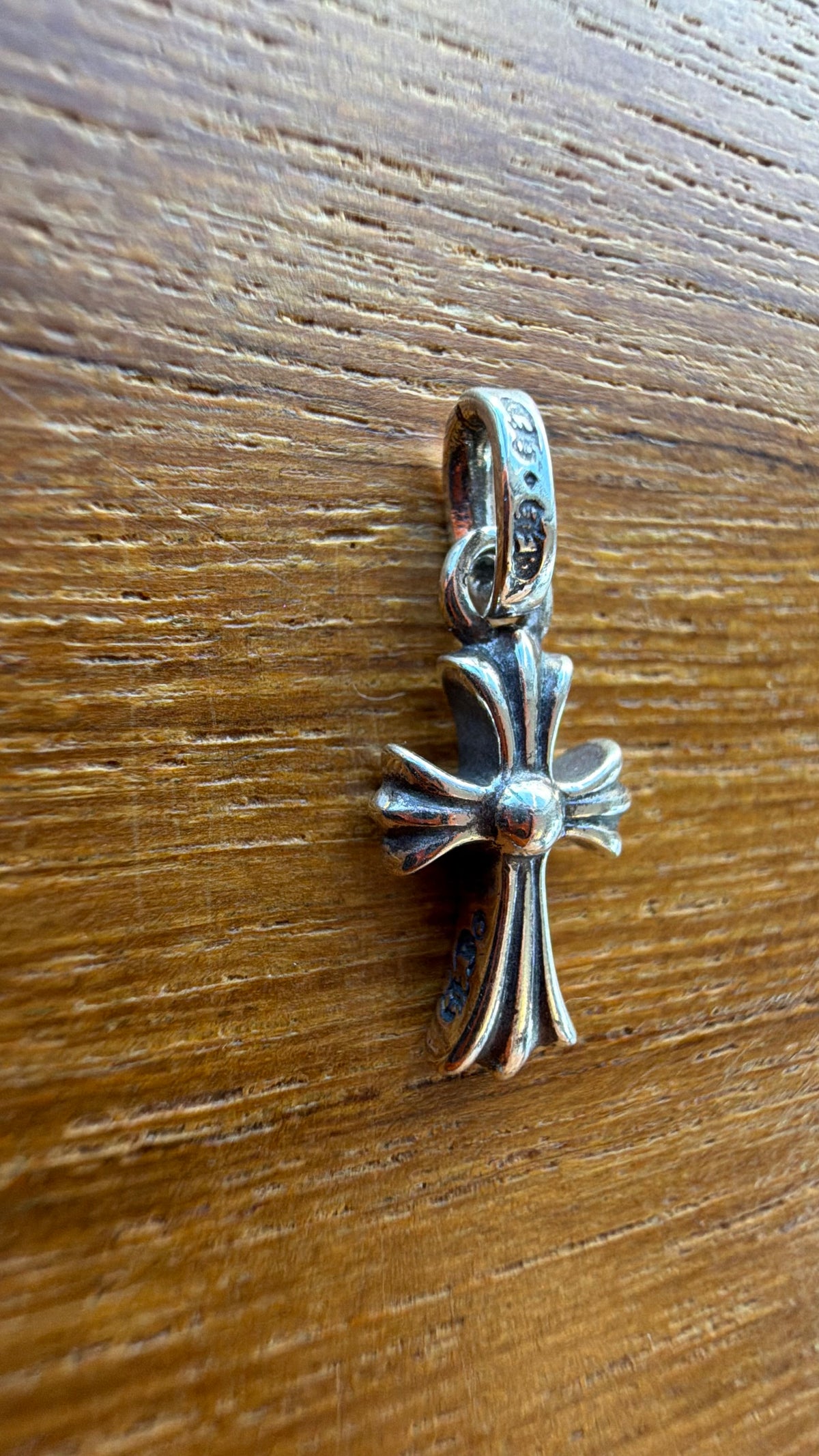 CHROME HEARTS DIAMOND PAVE BABY FAT SILVER PENDANT