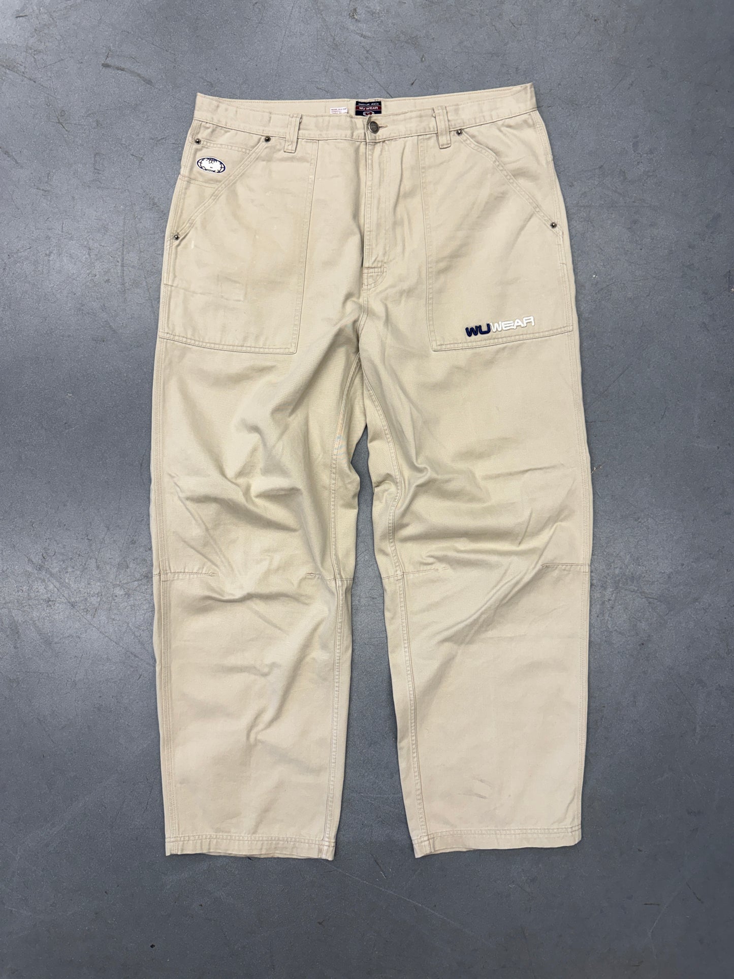 00'S WU-WEAR ORIGINAL JEANS BAGGY KHAKI PANTS