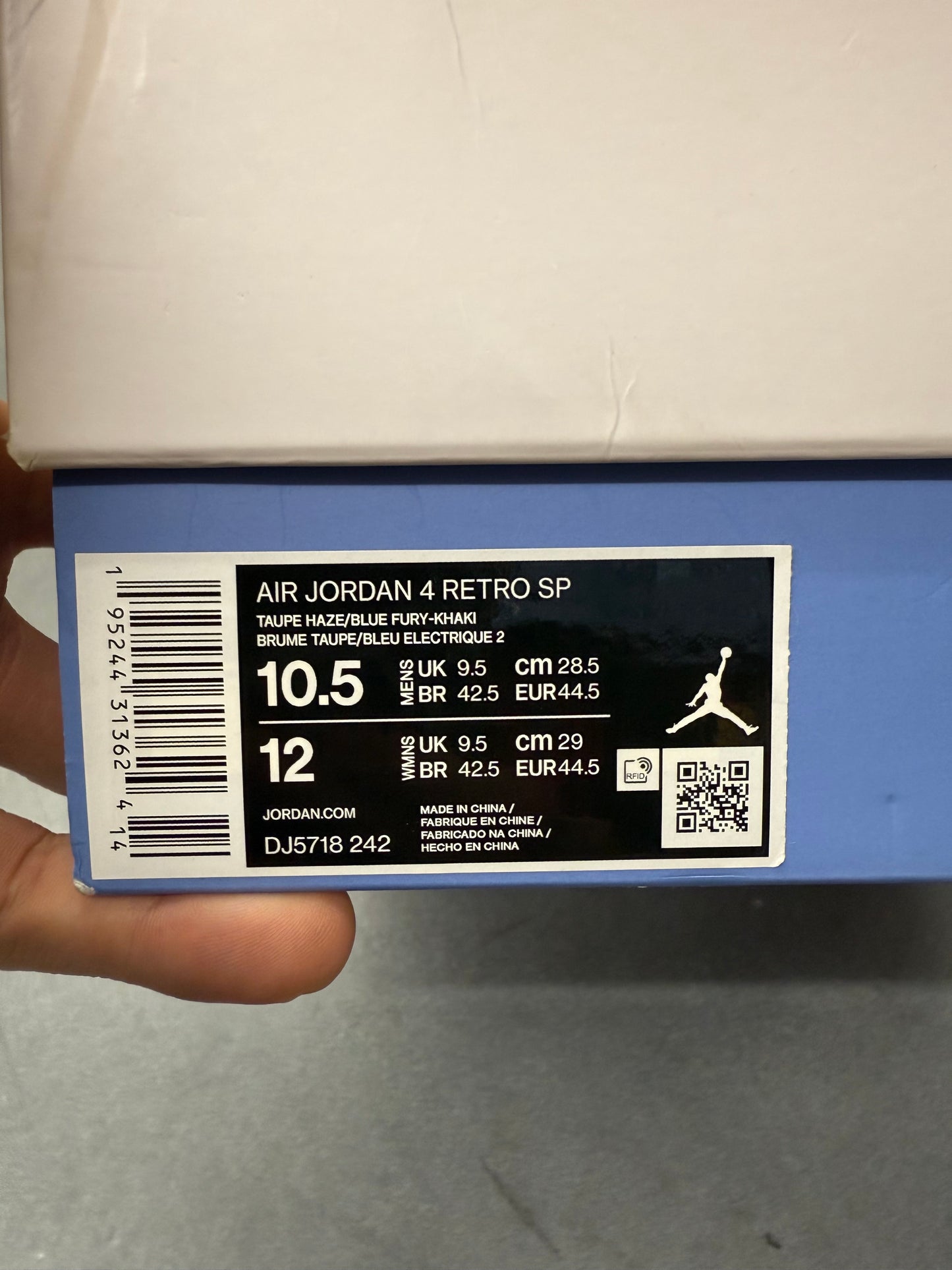 2021 SIZE 10.5 JORDAN 4 RETRO SP 30TH ANNIVERSARY UNION TAUPE HAZE