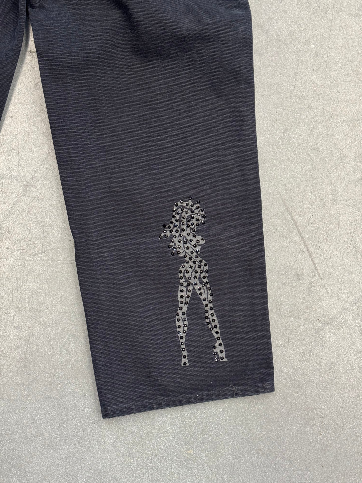 SS26 SUPREME THE GREAT CHINA WALL DOUBLE KNEE PANTS - BLACK