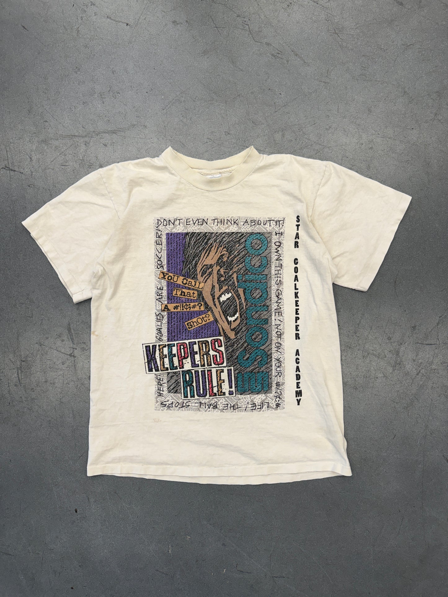 90S STAR GOALKEEPER ACADEMY KEEPERS RULE! SONDICO TEE (SHRK TAG)