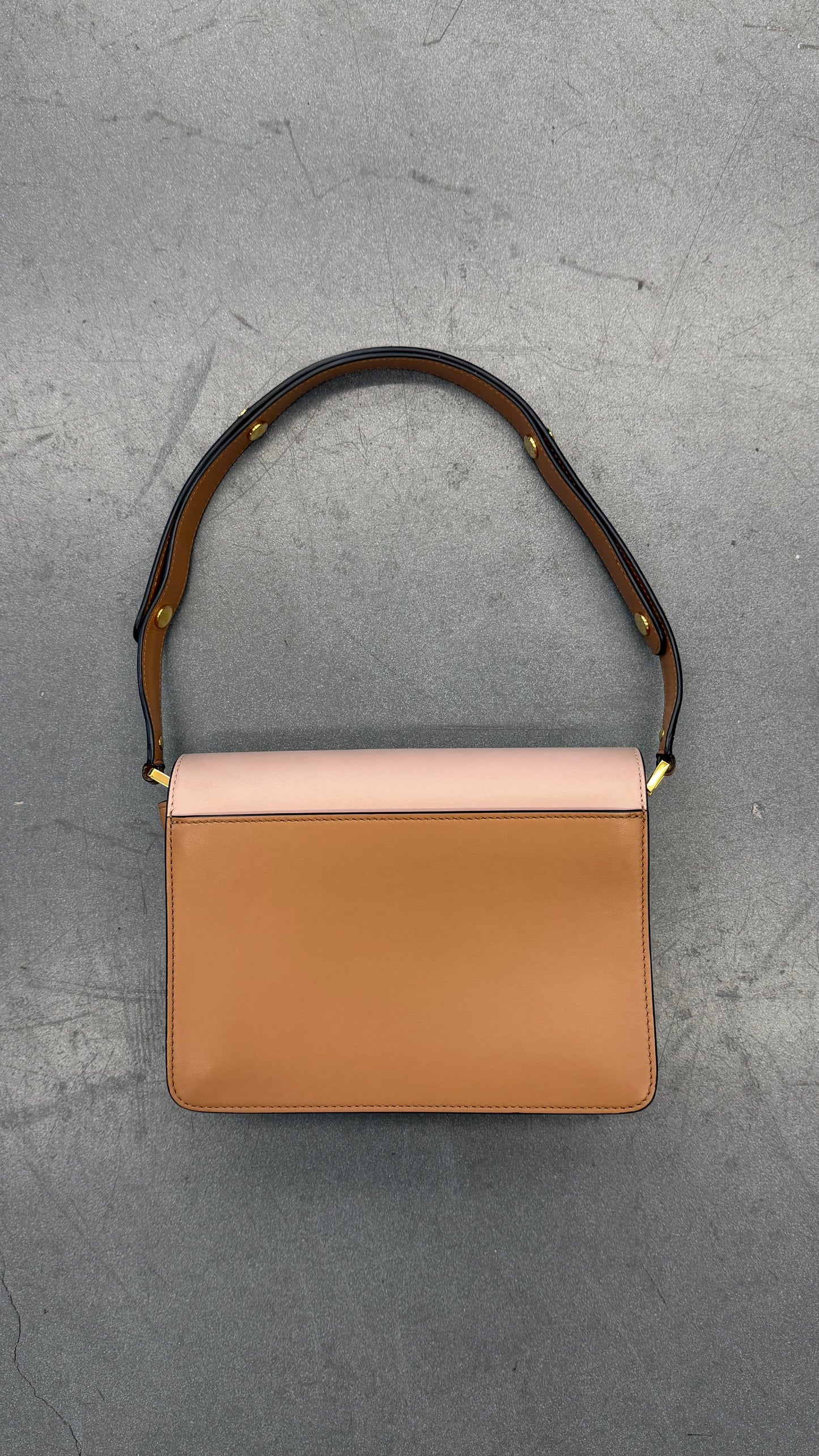 MARNI MEDIUM TRUNK LEATHER SHOUDLER BAG